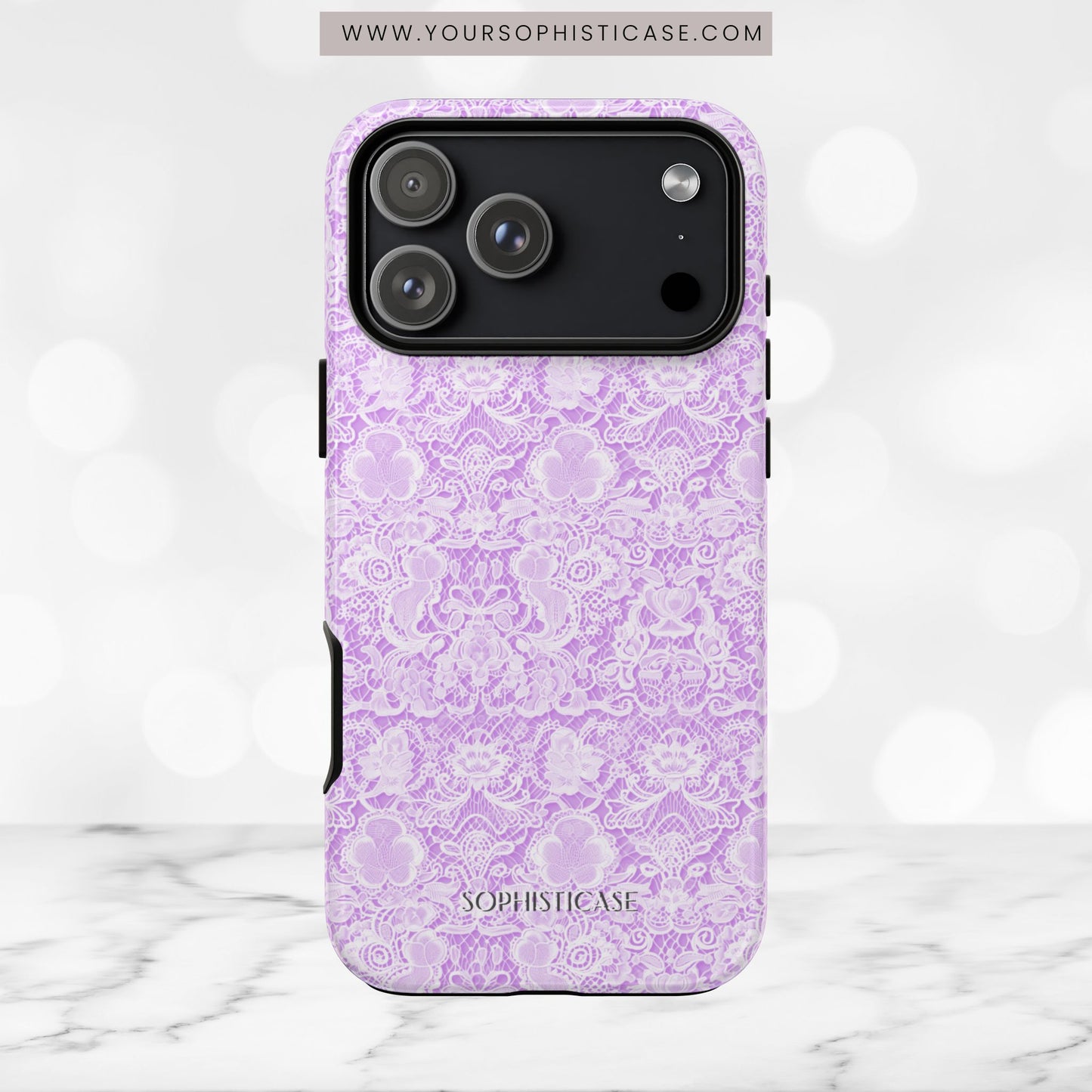 Luxe Lace in Purple - iPhone Case