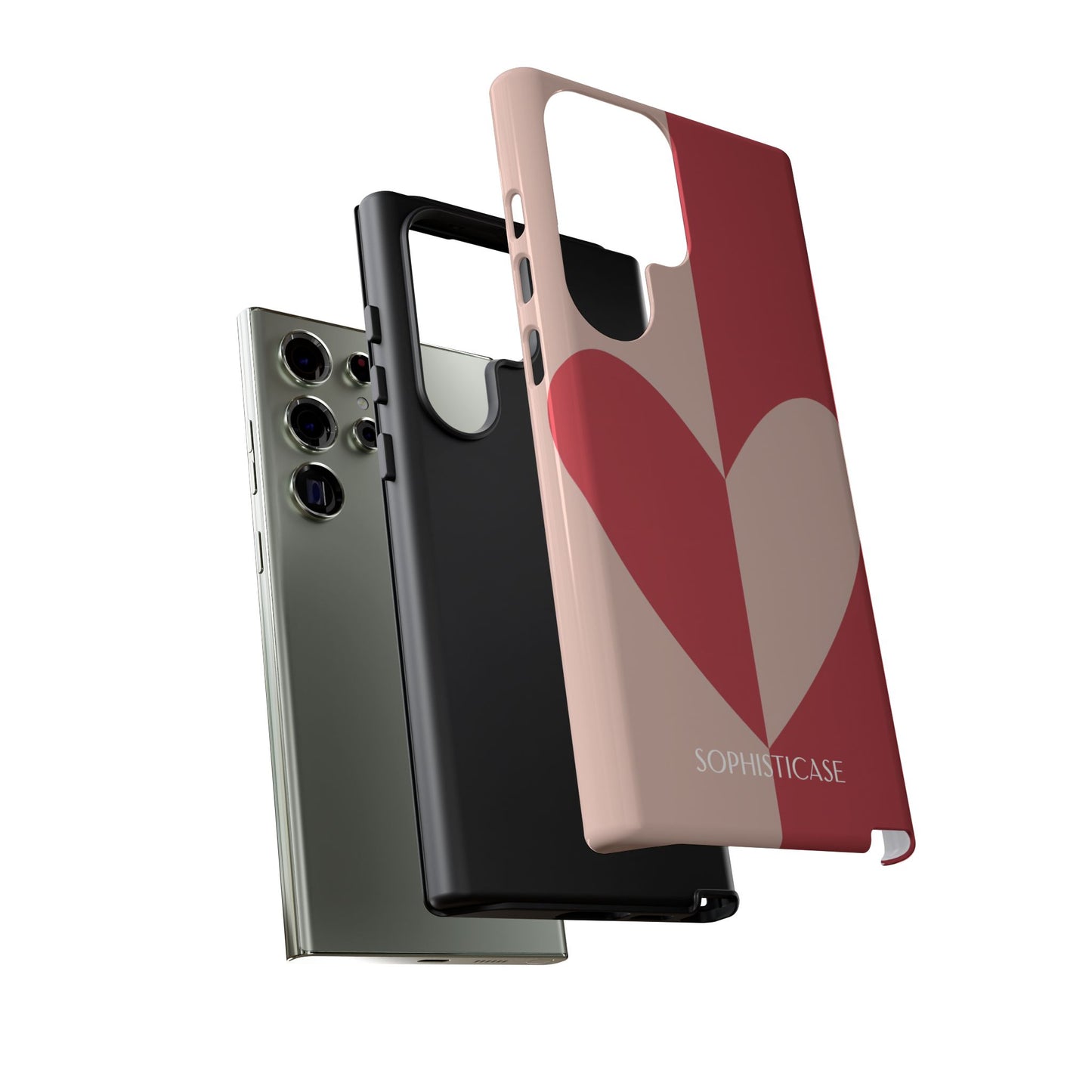 Be Mine in Red and Brown - Protective Phone Case for Samsung Galaxy - Sophisticase