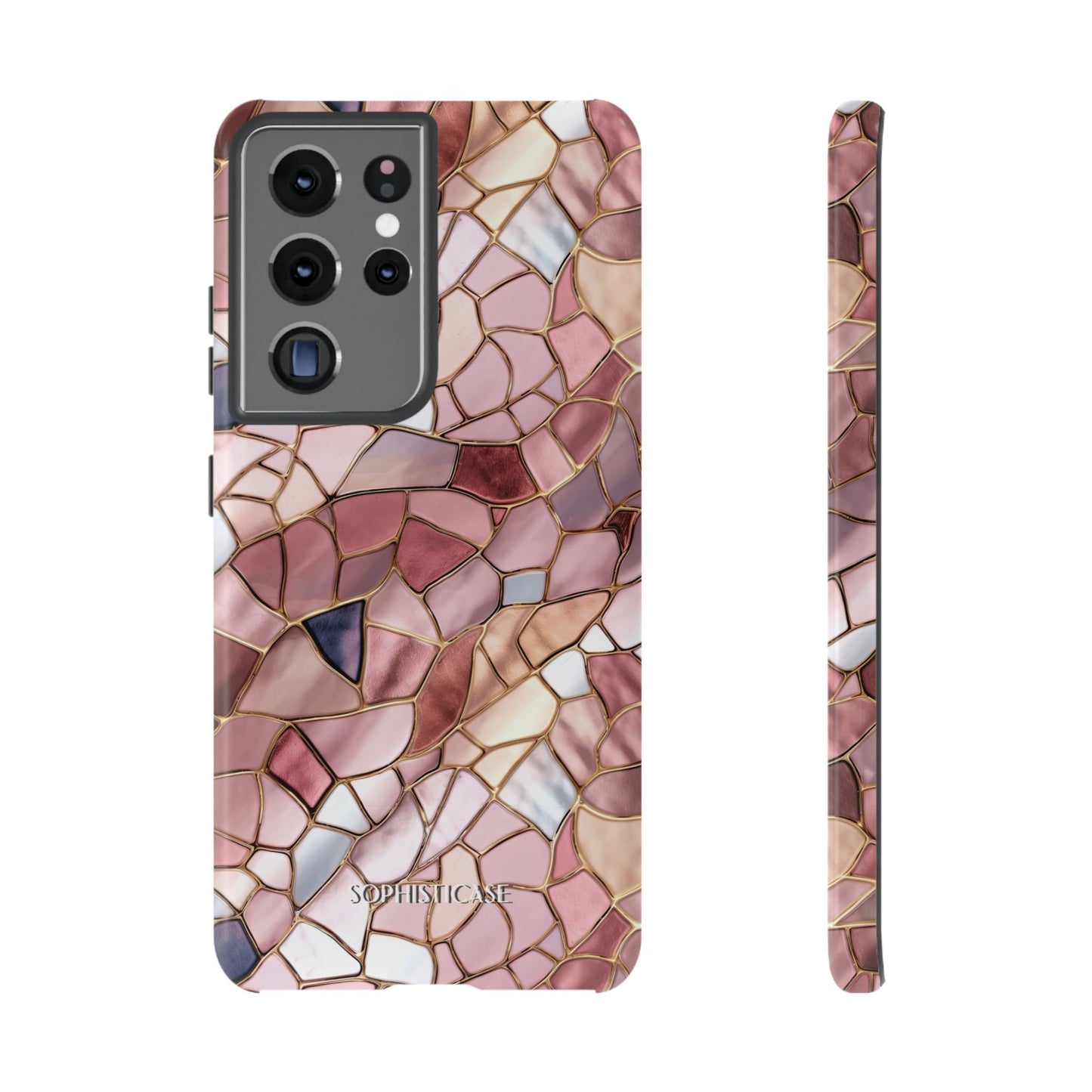 Rose' Runway in Pink Mosaic - Tough Phone Case