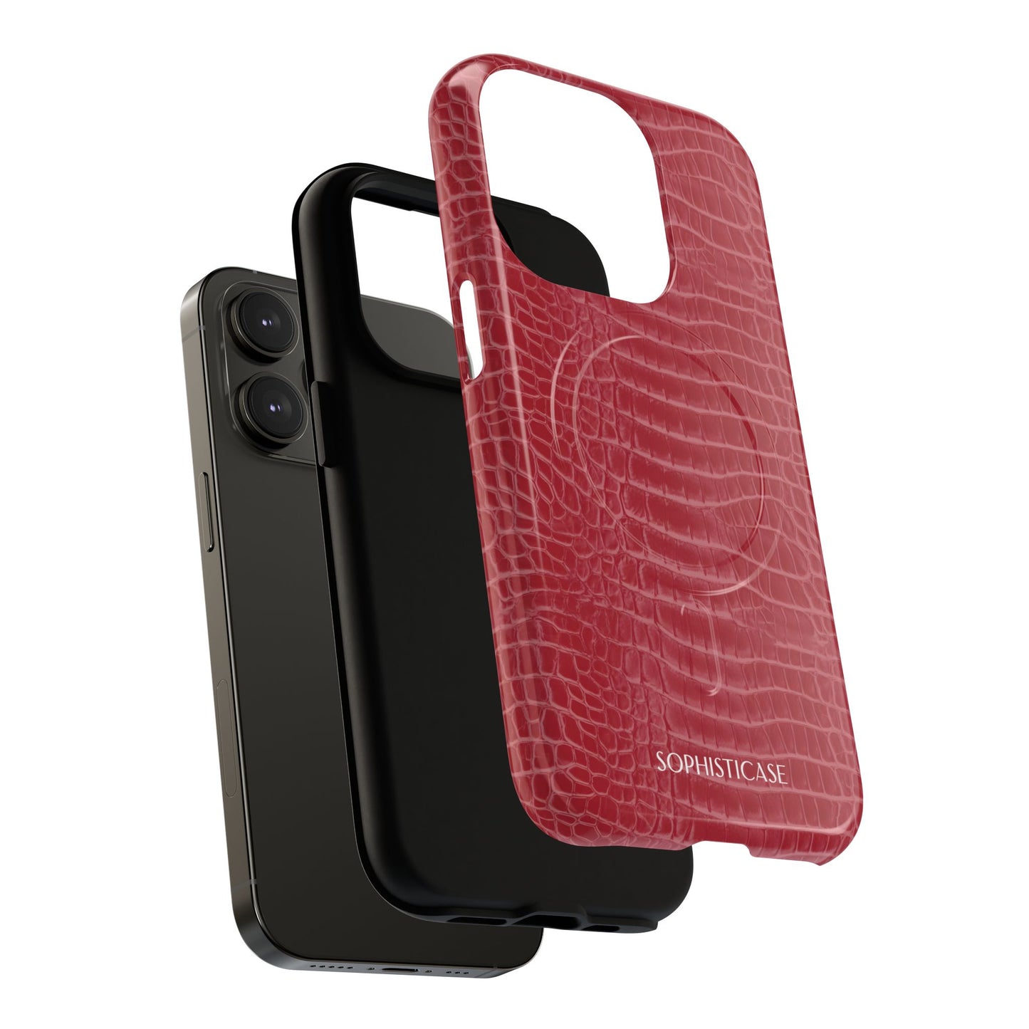 Luxe Leather in Cherry Red - Magsafe Case