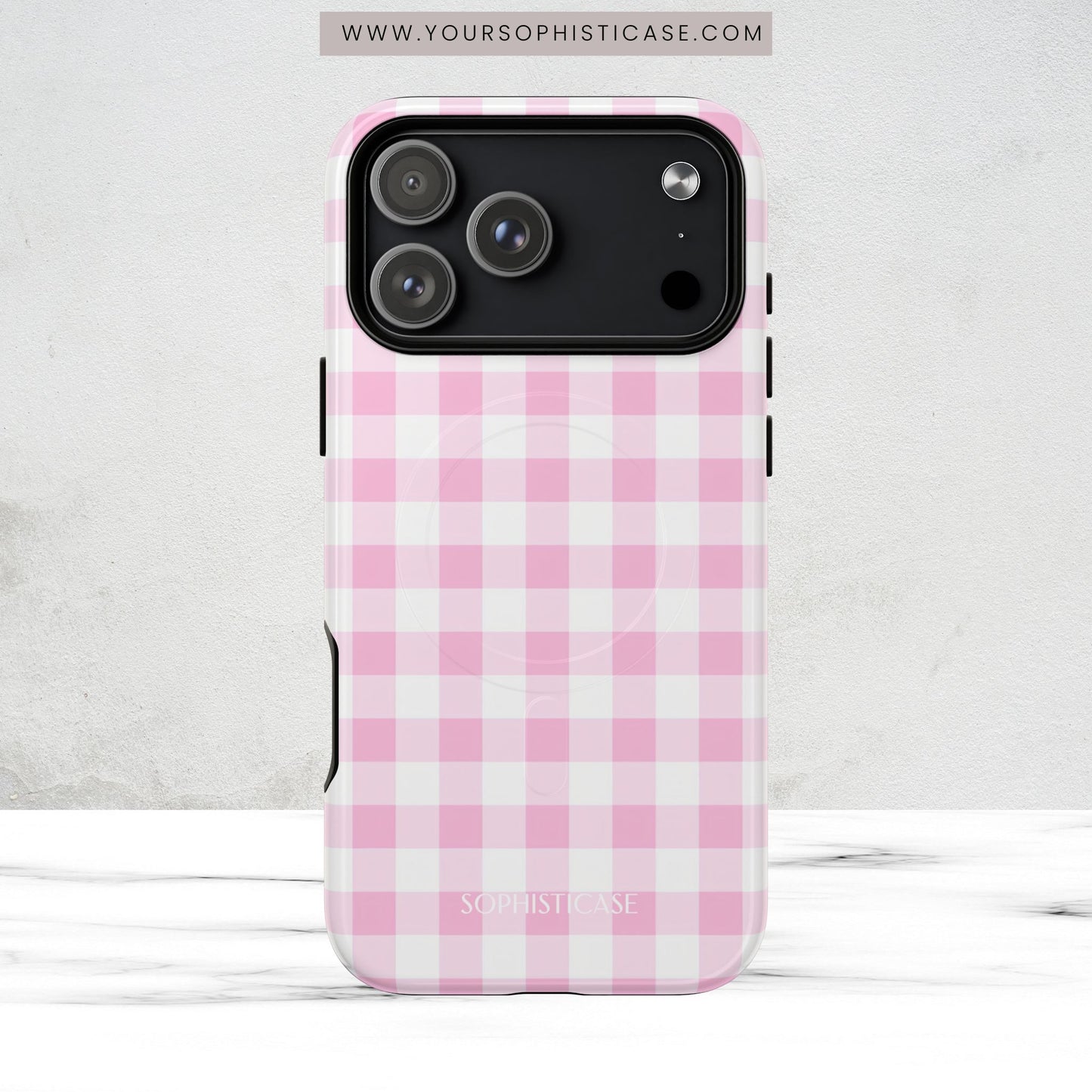 Gingham in Pink - Magsafe Case