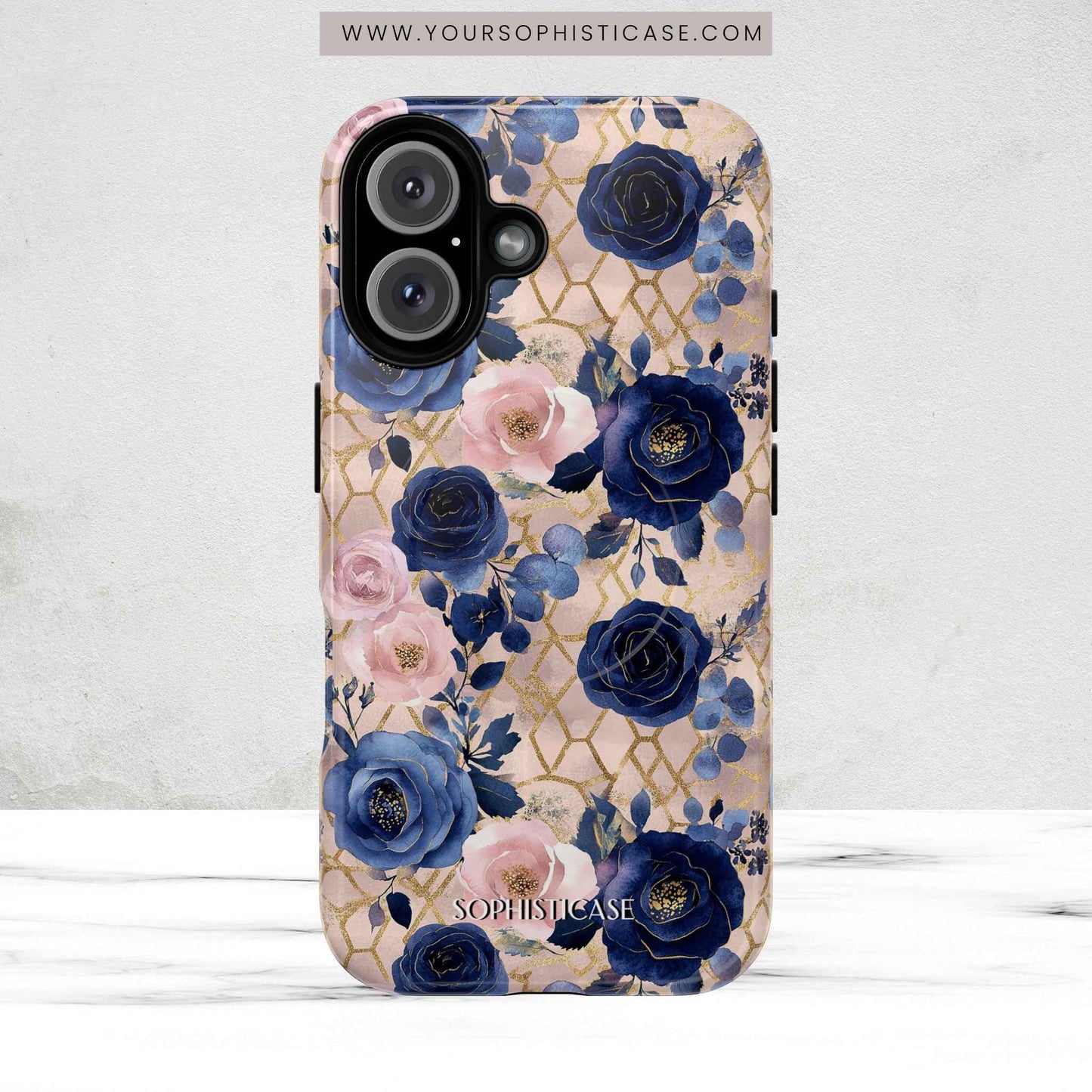 Royal Floral in Navy Blush - iPhone Magsafe Case