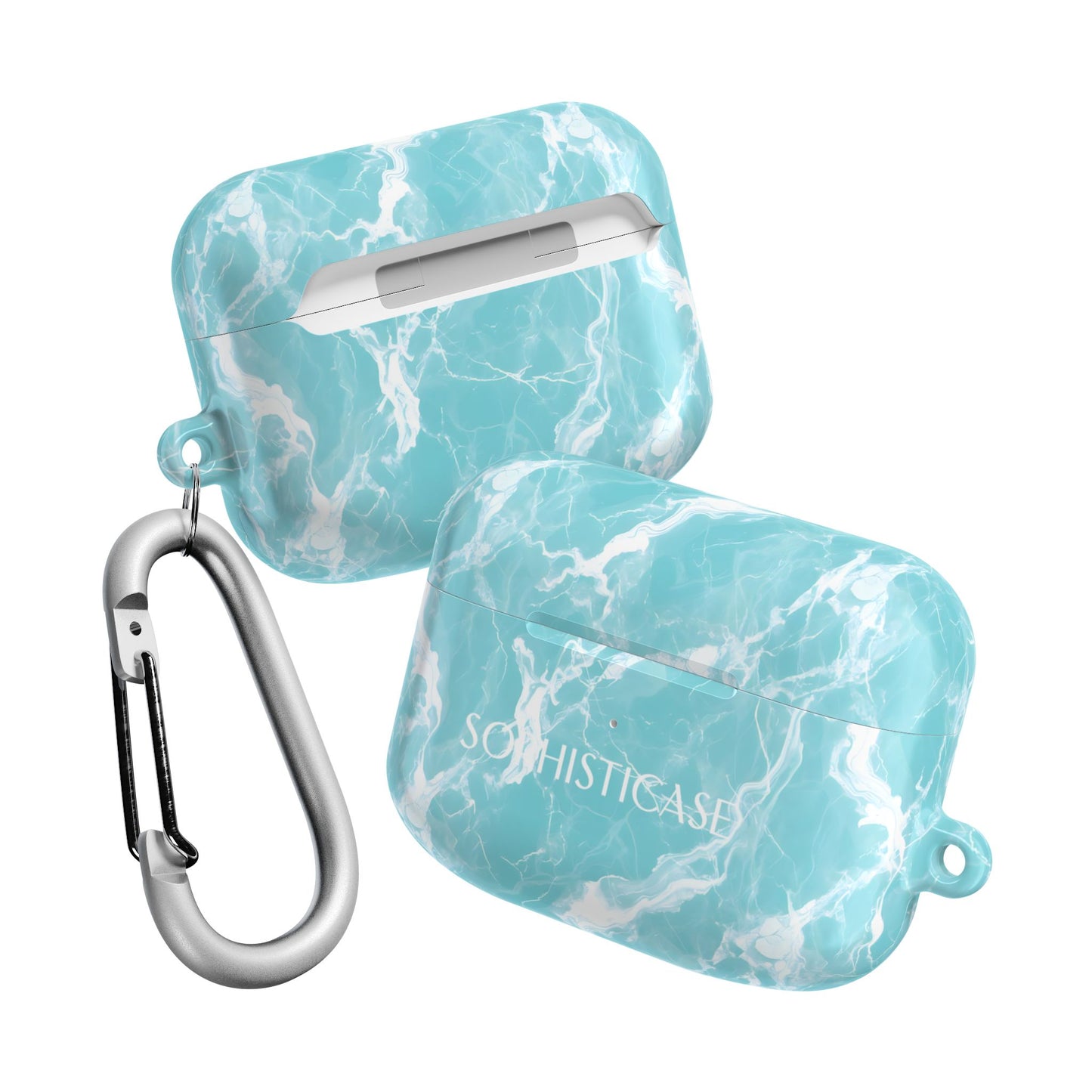 AirPod Cases - Marble Crush in Aqua