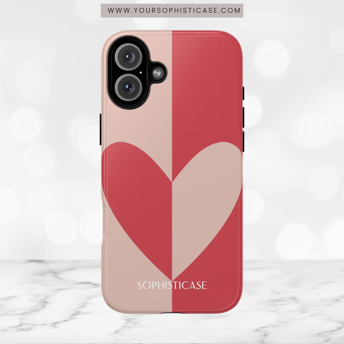 Be Mine in Red and Brown - iPhone Case