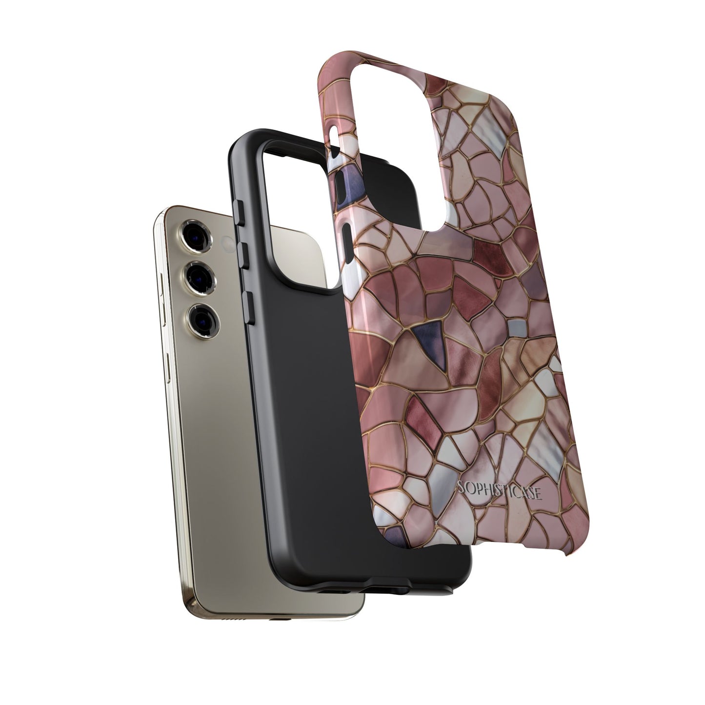 Rose' Runway in Pink Mosaic - Tough Phone Case