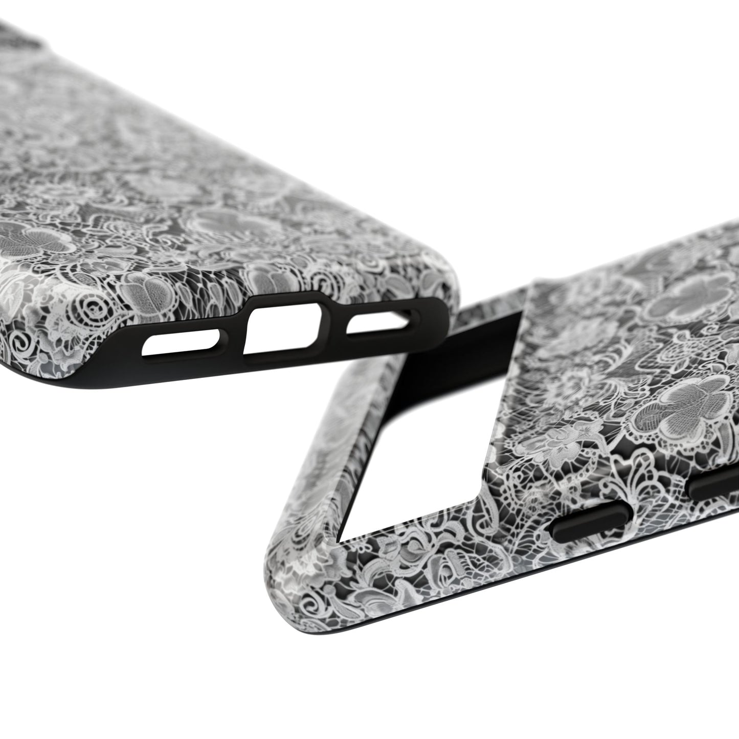 Luxe Lace in Black - Tough Phone Case