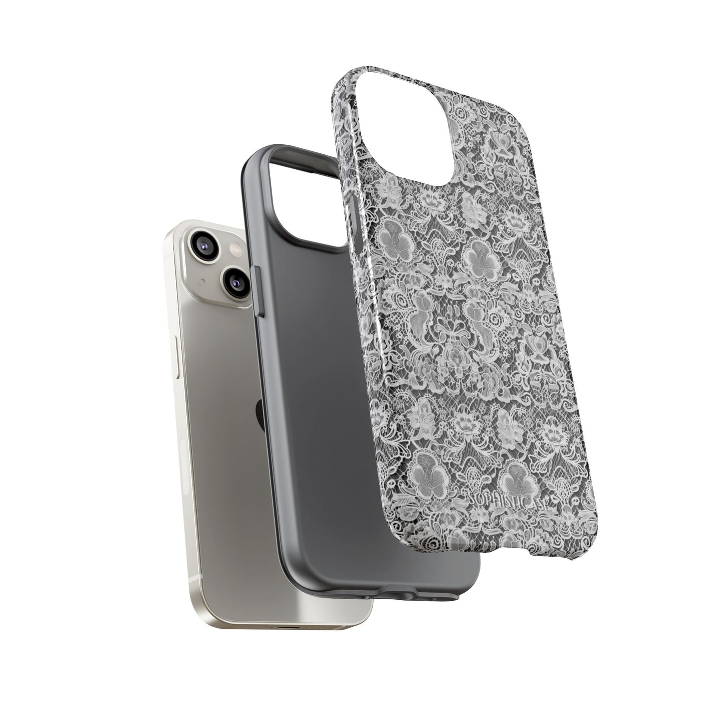 Luxe Lace in Black - iPhone Case