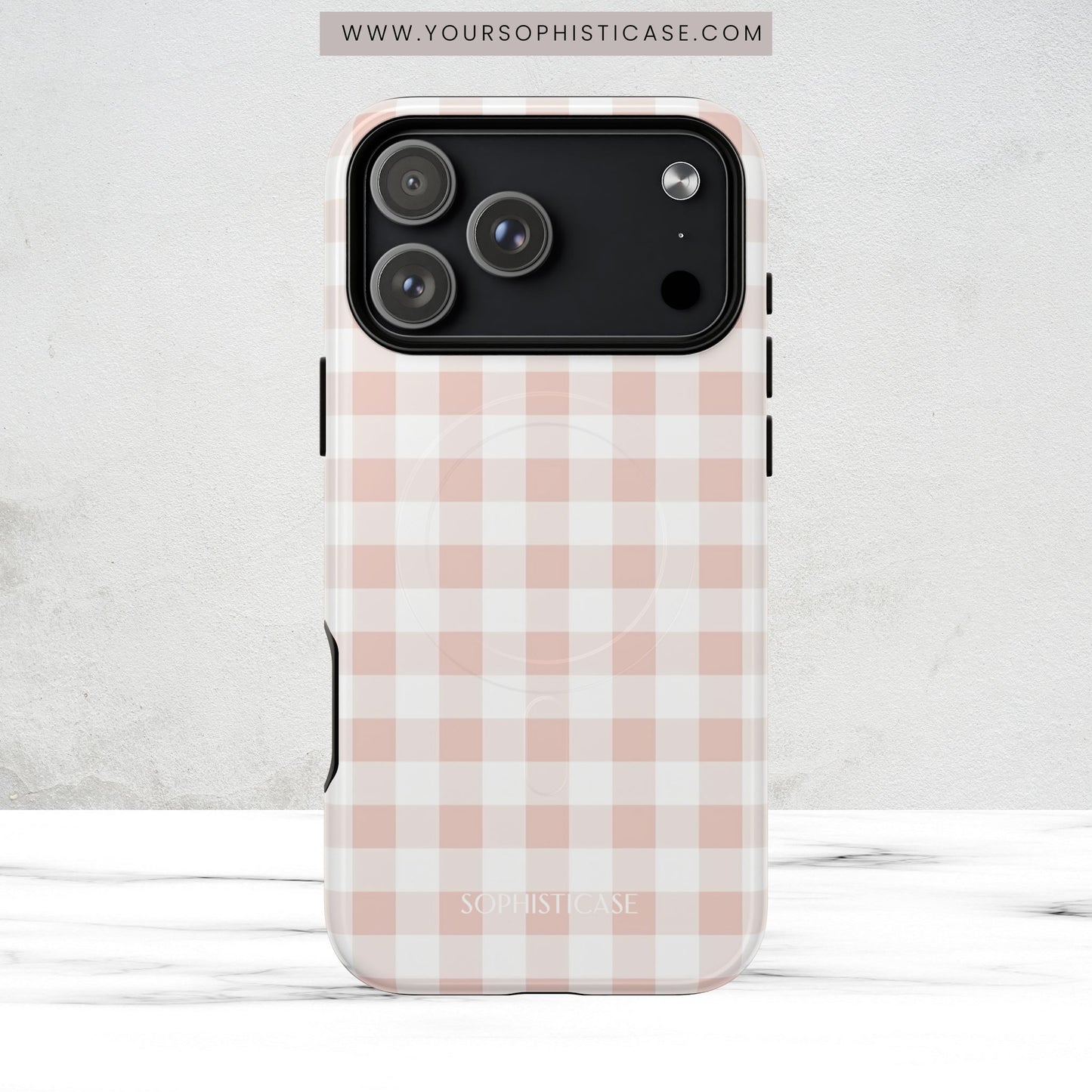 Gingham in Neutral Beige - Magsafe Case
