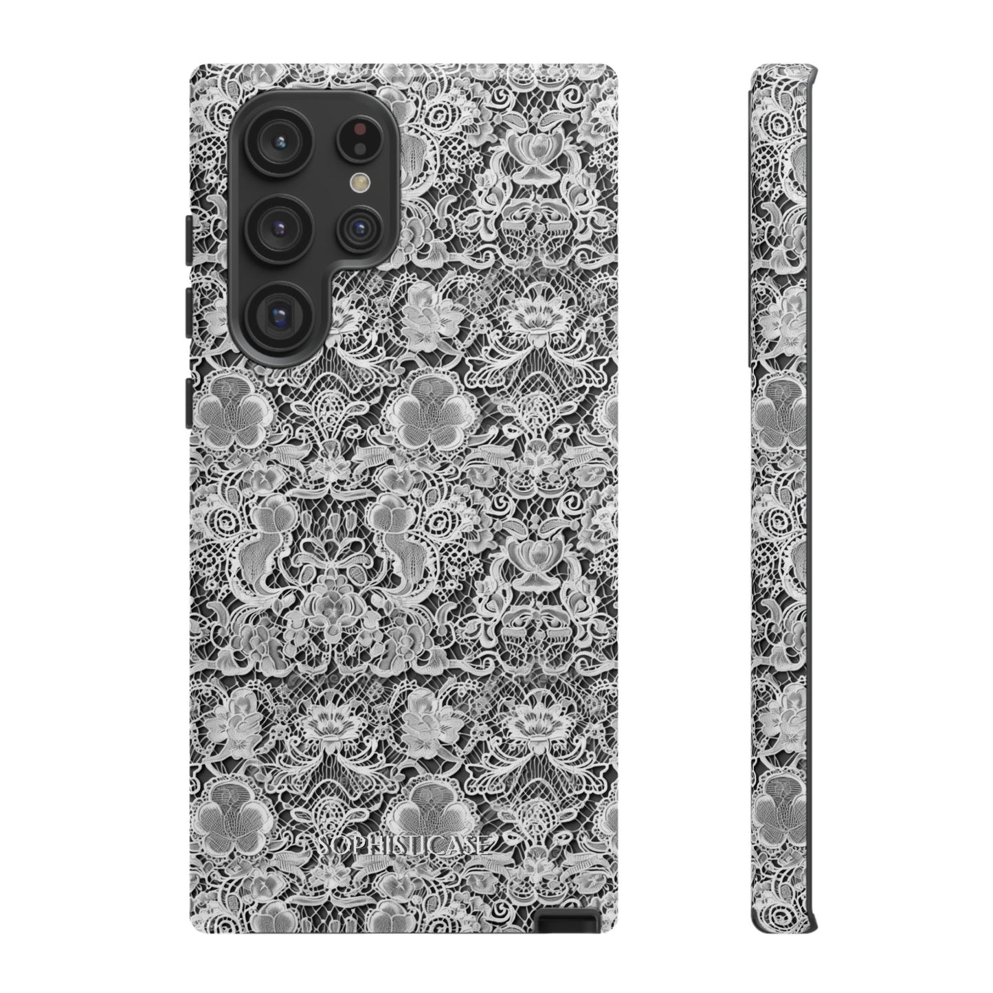 Luxe Lace in Black - Tough Phone Case