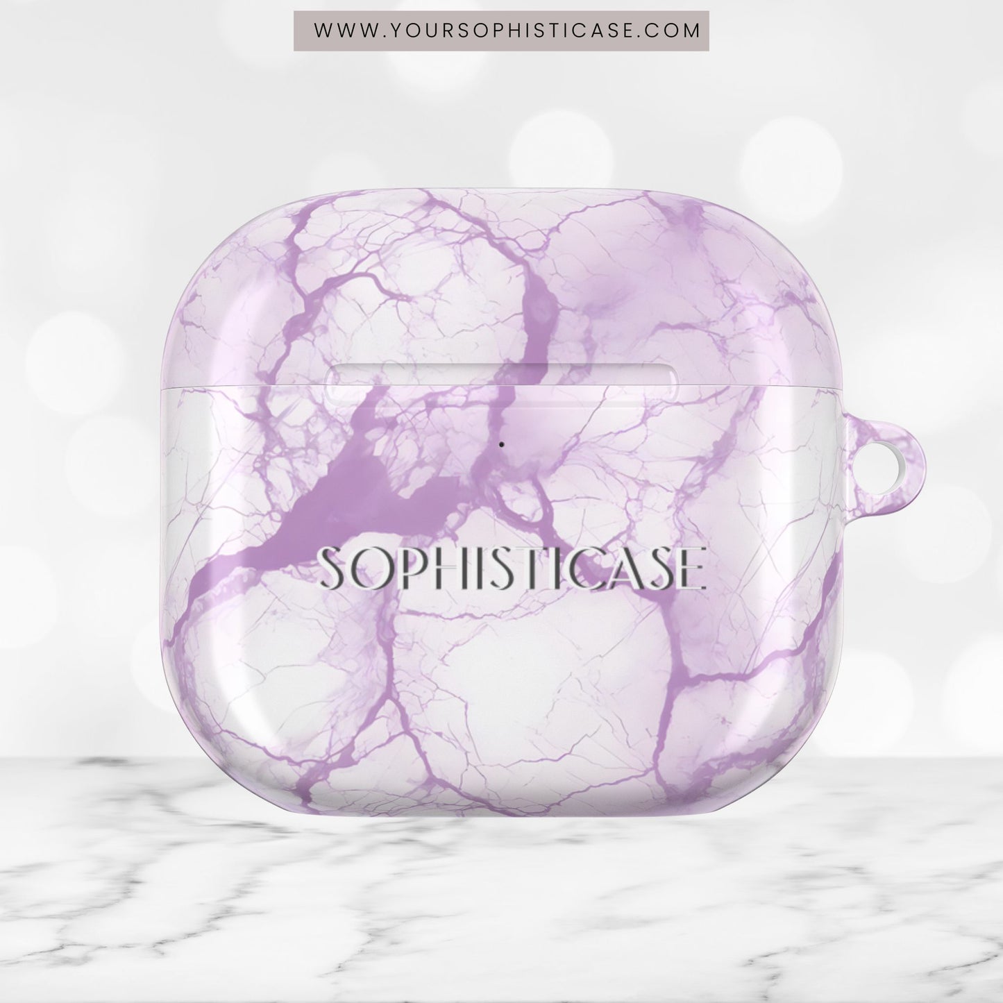 AirPod Cases - Marble Opulence in Purple