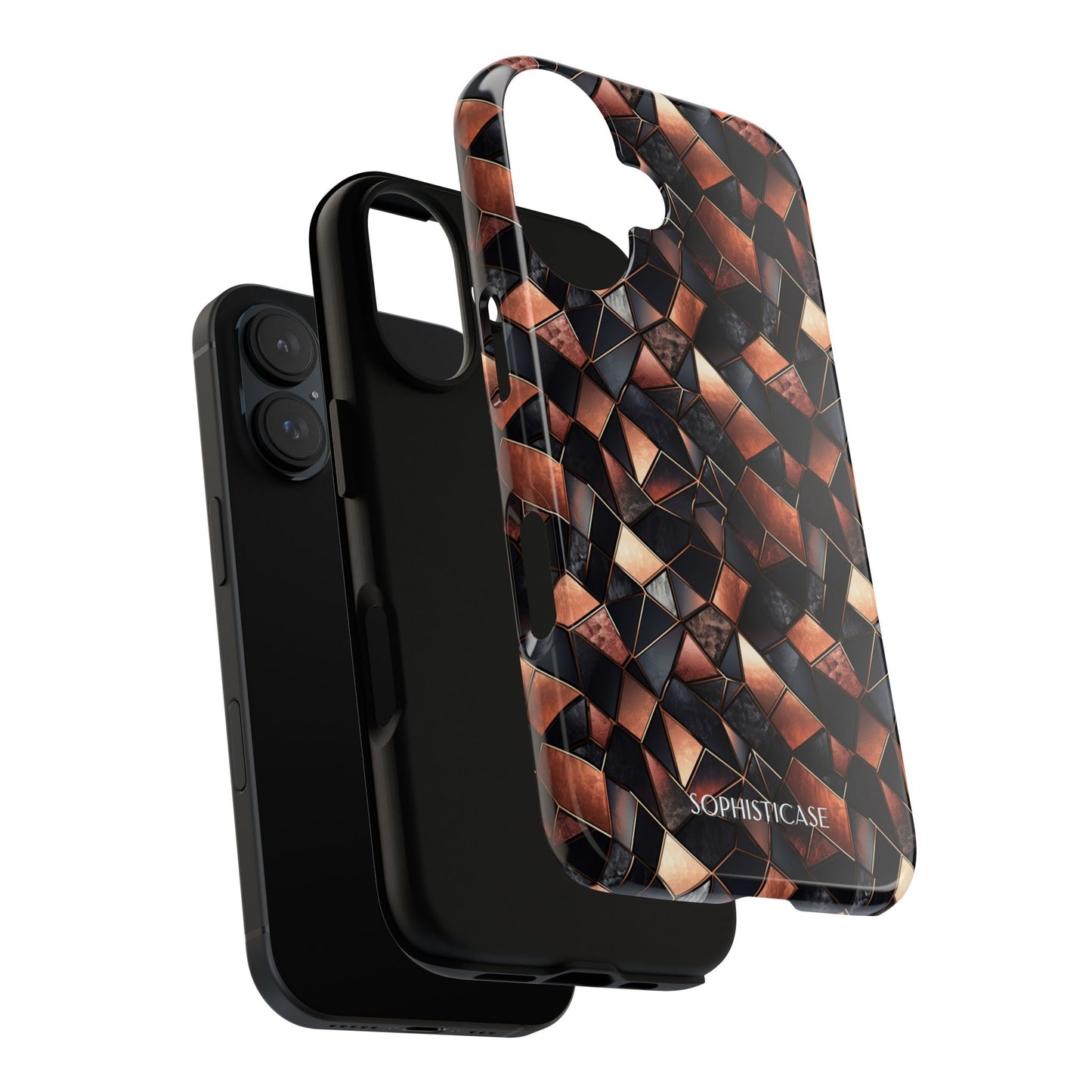 Rose' Runway in Noir Mosaic - Tough Phone Case