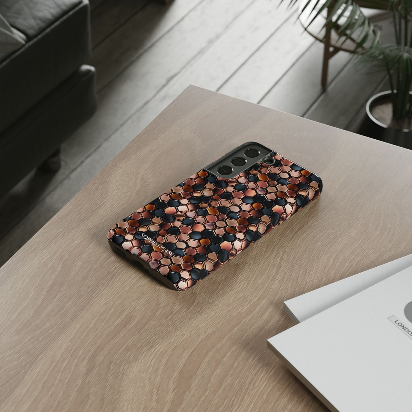 Rose' Runway in Honeycomb Mosaic - Tough Phone Case
