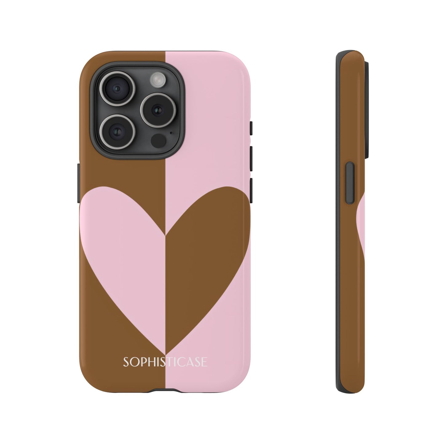 Be Mine in Pink and Brown - iPhone Case