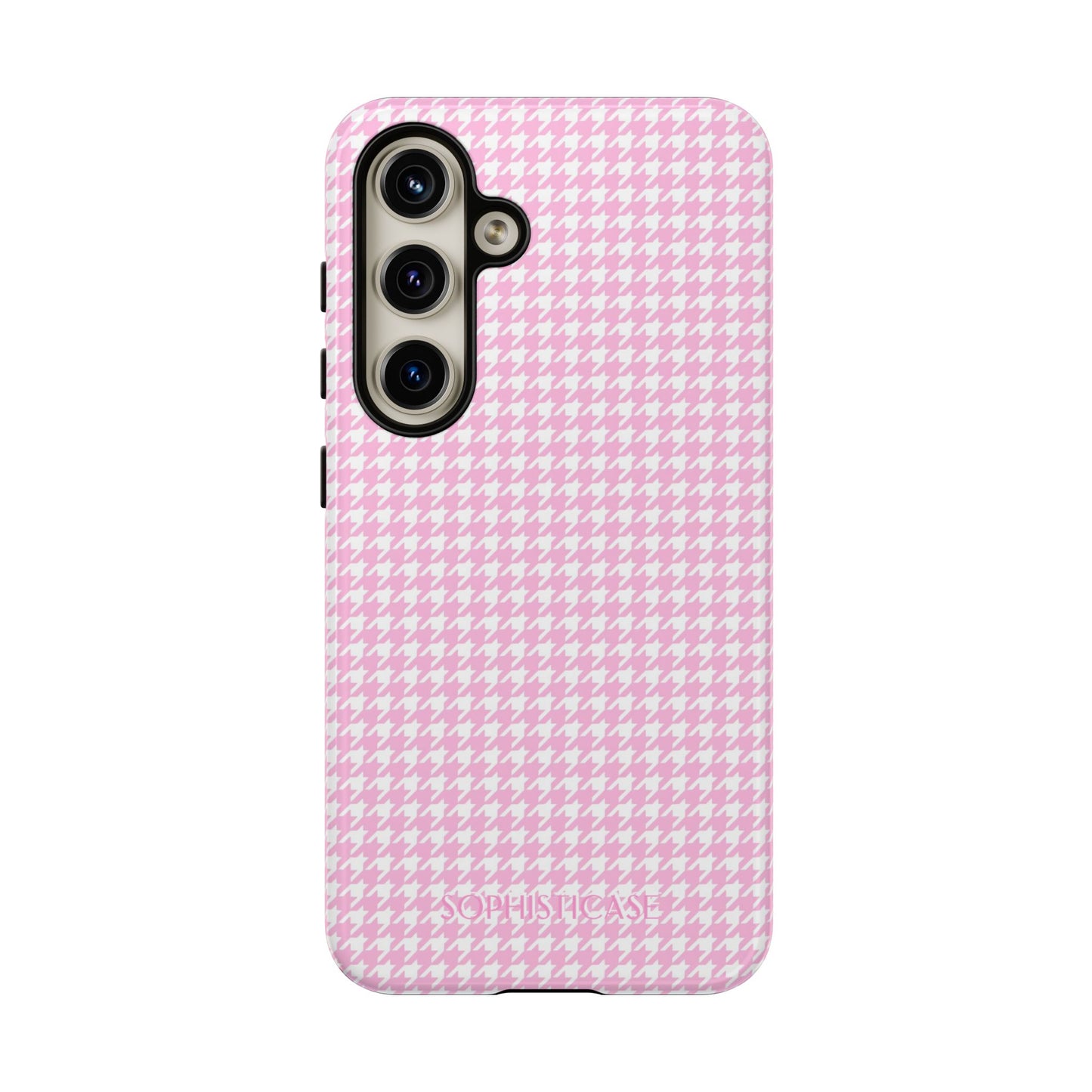 Houndstooth in Pink - Protective Phone Case for Samsung Galaxy