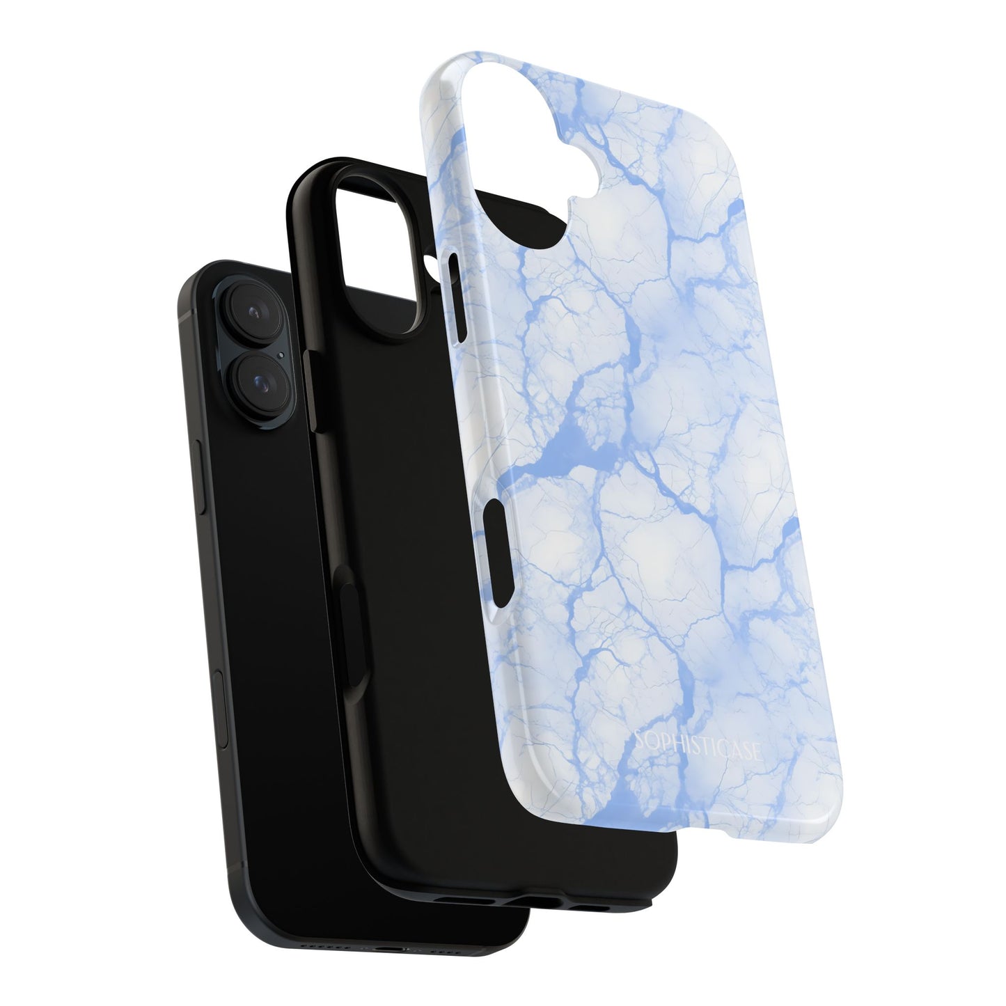Marble Opulence in Blue - iPhone Case