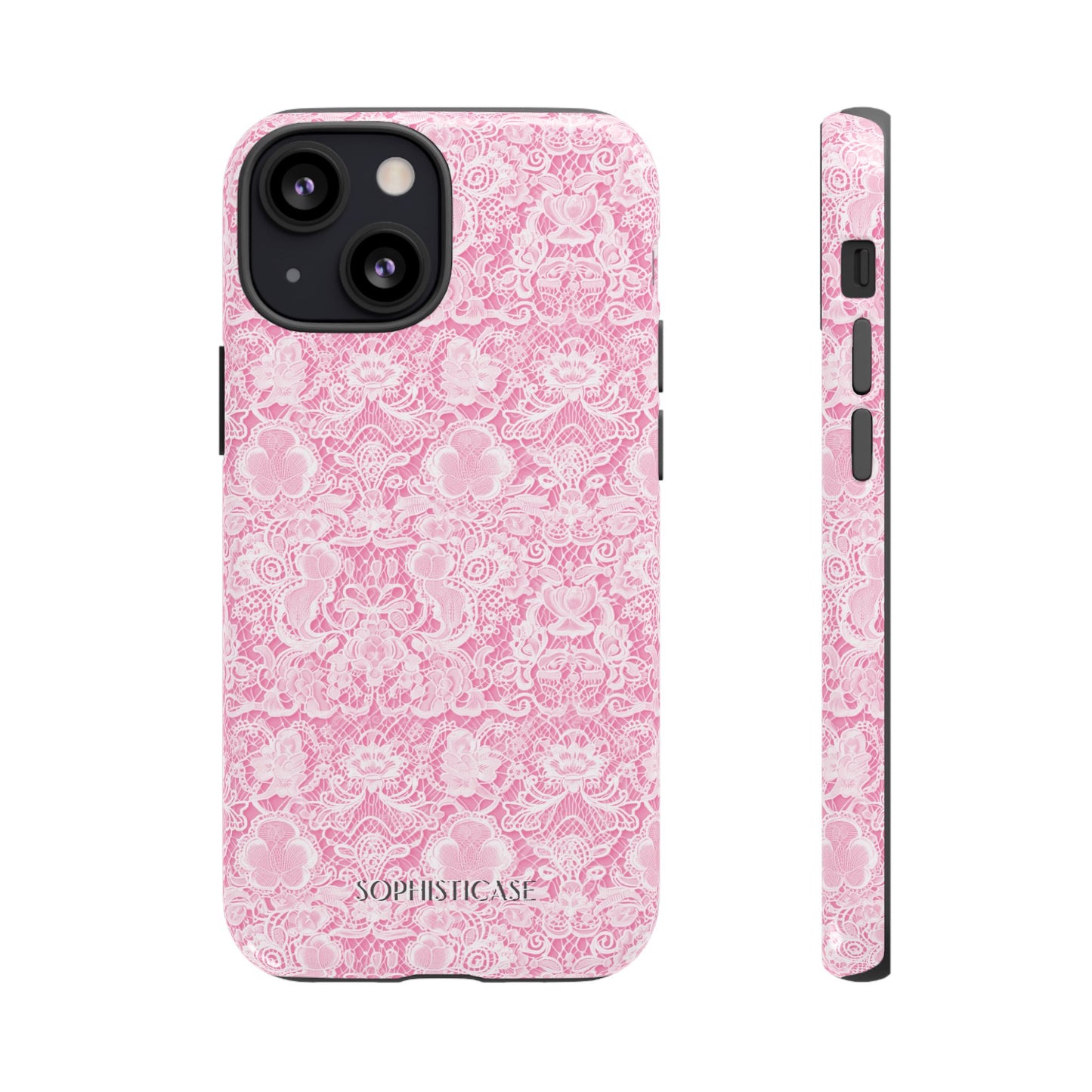 Luxe Lace in Pink - iPhone Case