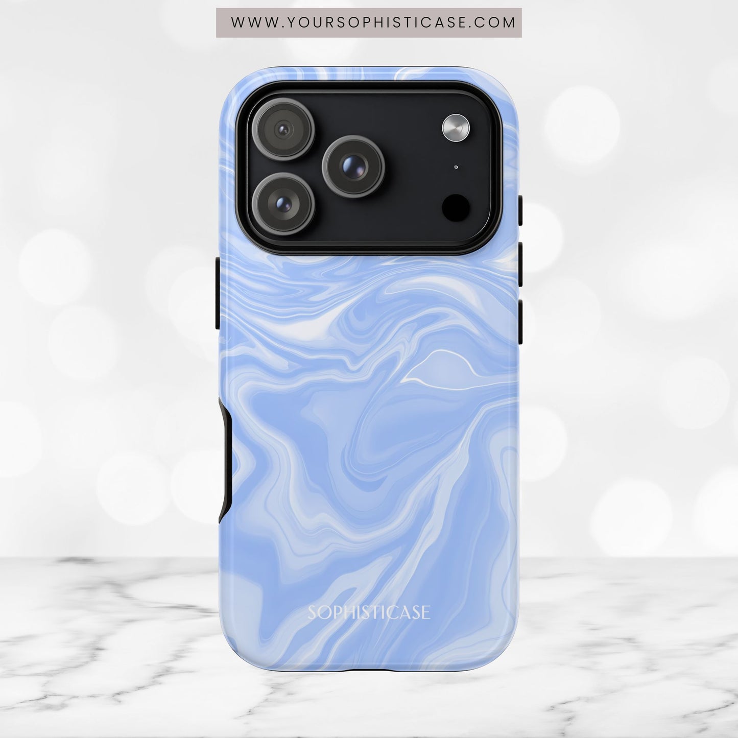 Liquid Dreams in Smoke Blue - iPhone Case
