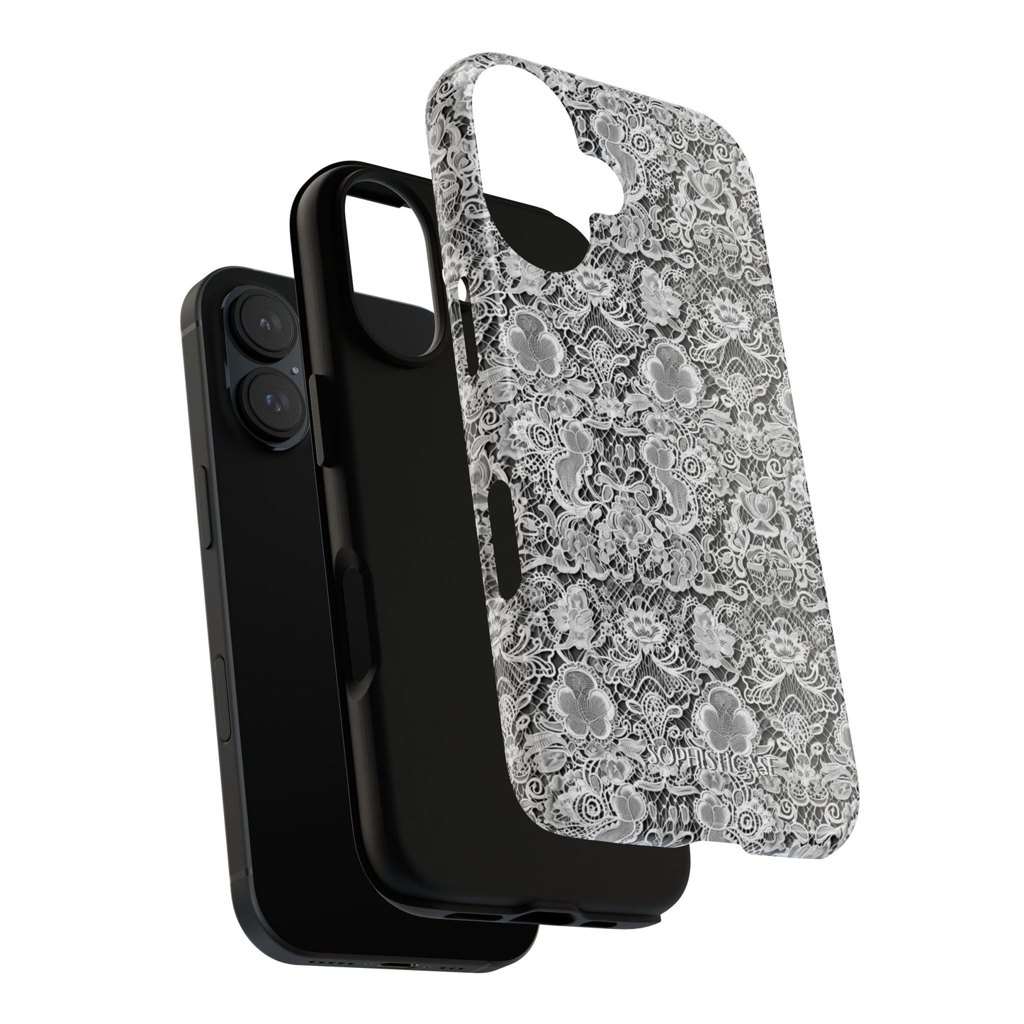 Luxe Lace in Black - iPhone Case