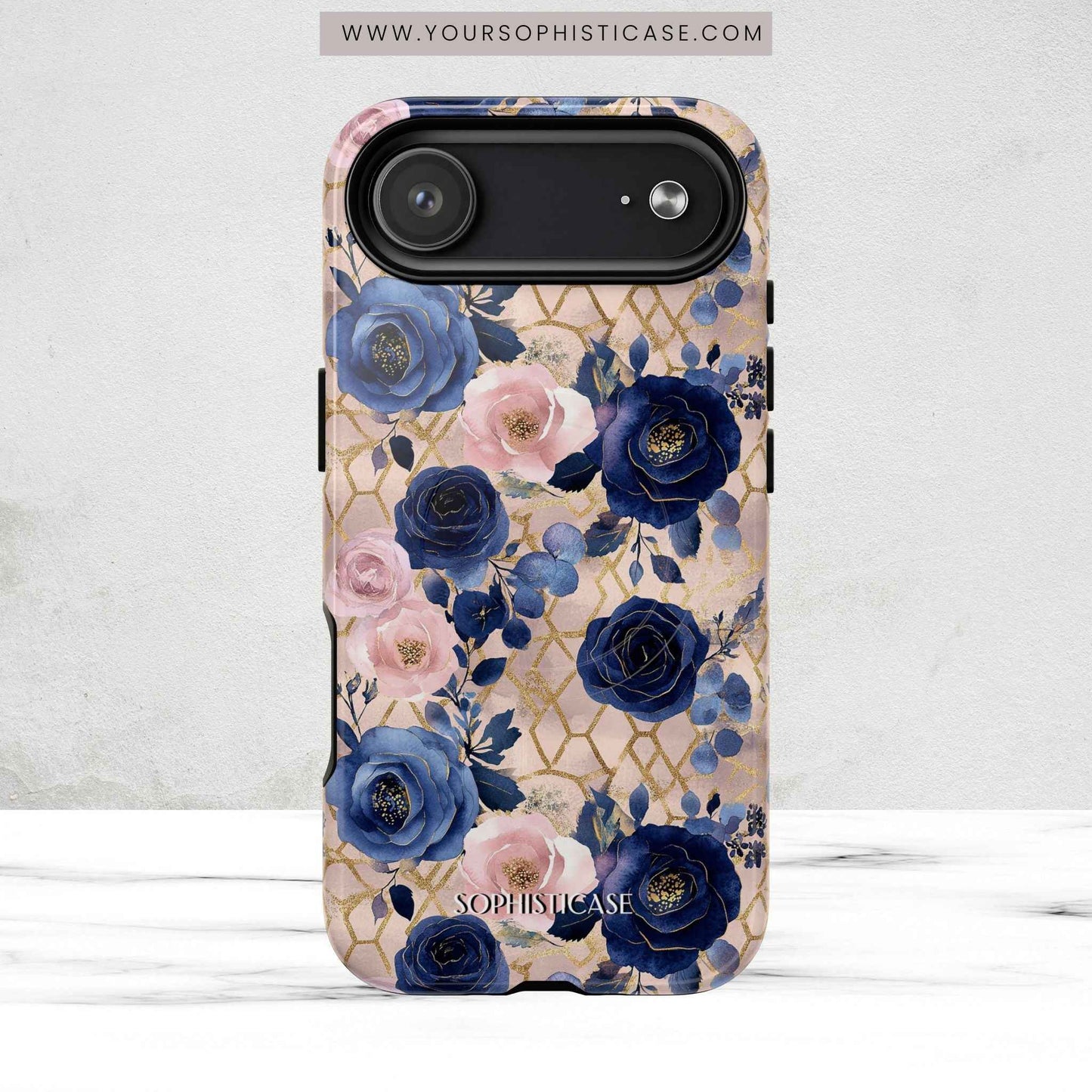 Royal Floral in Navy Blush - iPhone Magsafe Case