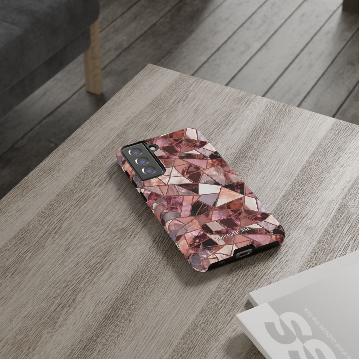 Rose' Runway in Merlot Mosaic - Tough Phone Case