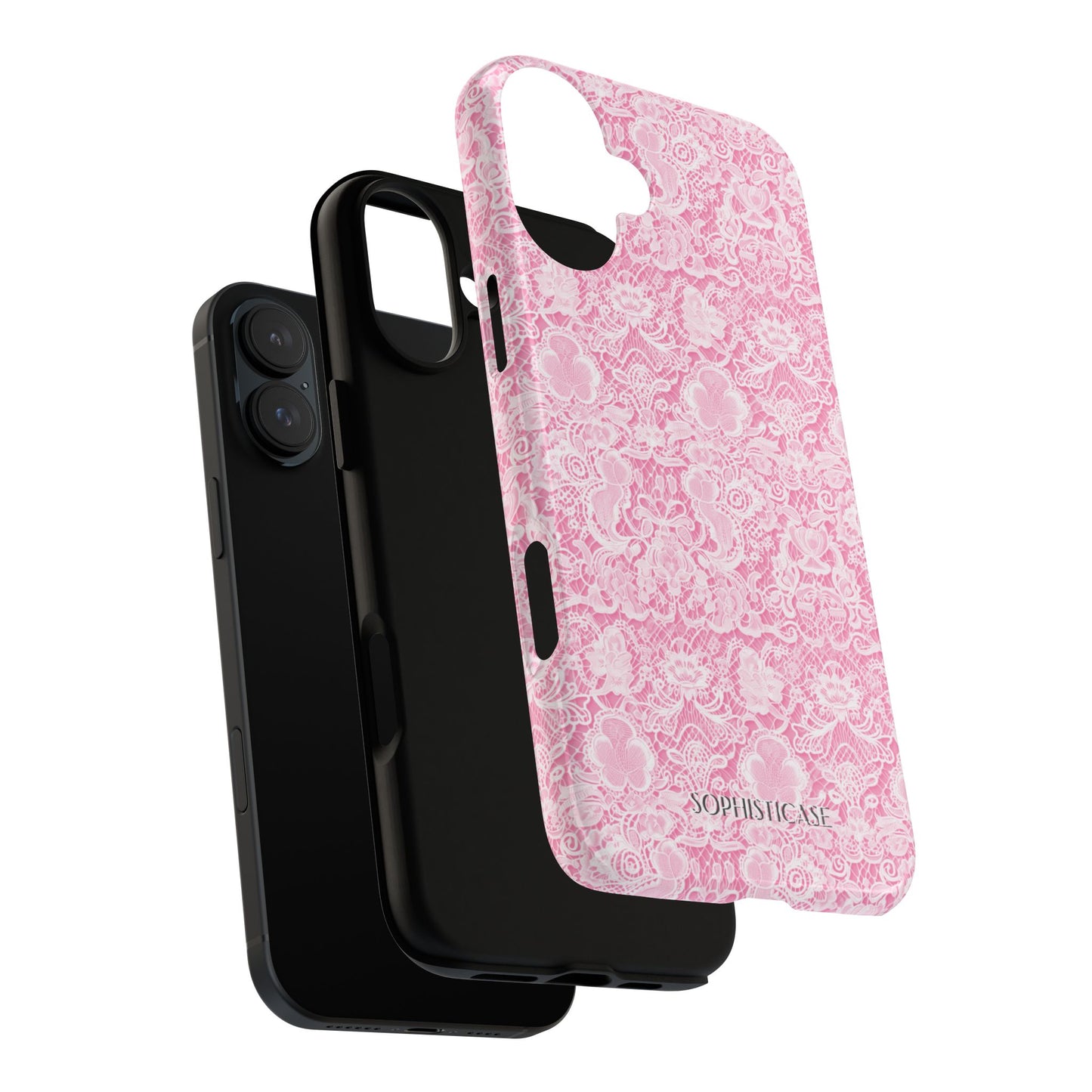 Luxe Lace in Pink - iPhone Case
