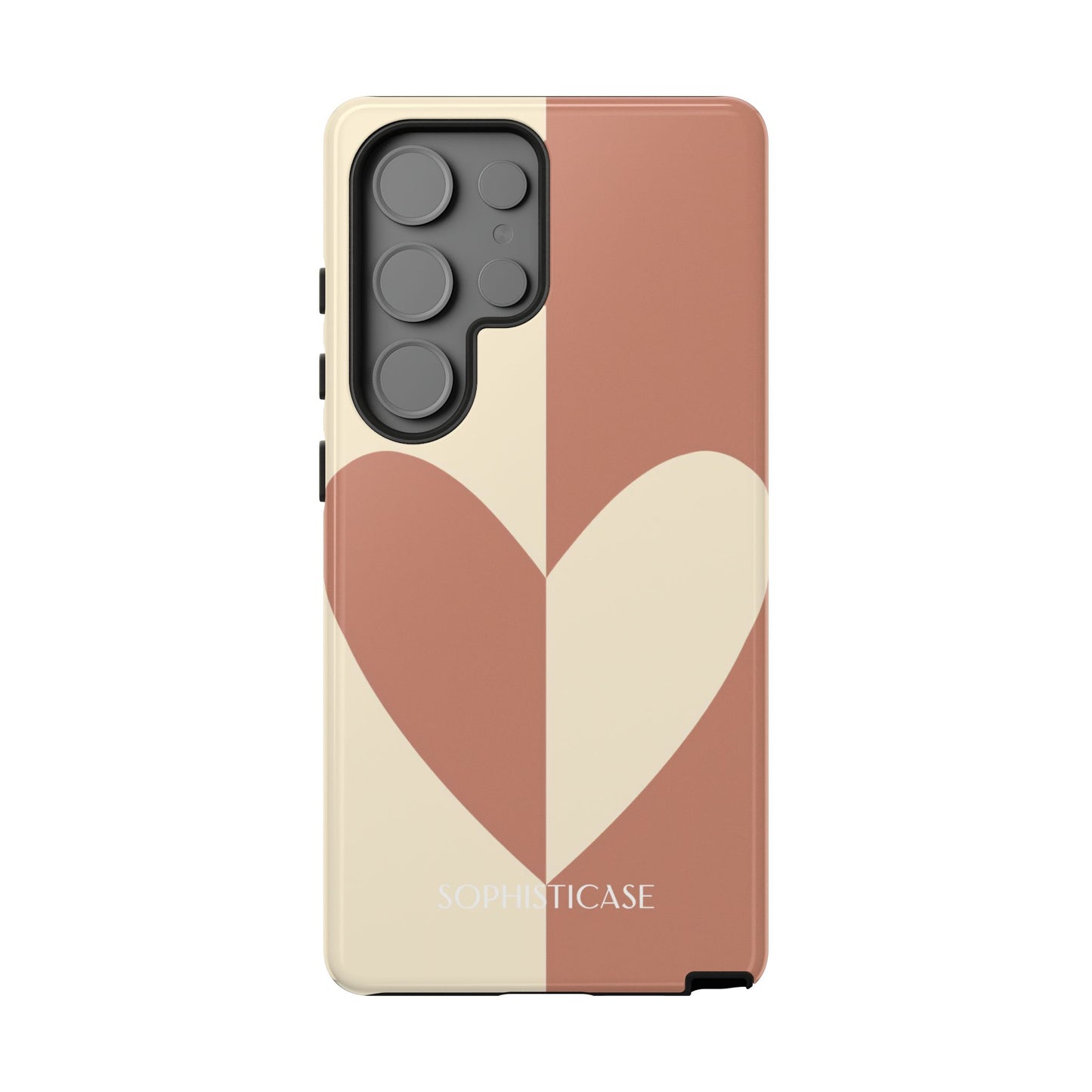 Be Mine in Brown and Cream - Drop Proof Phone Case for Samsung Galaxy - Sophisticase
