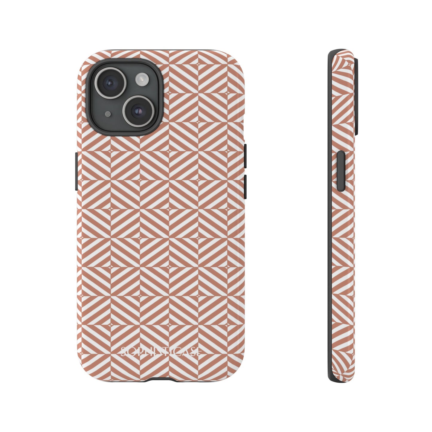 Illusions in Light Brown - Tough Phone Case for iPhone