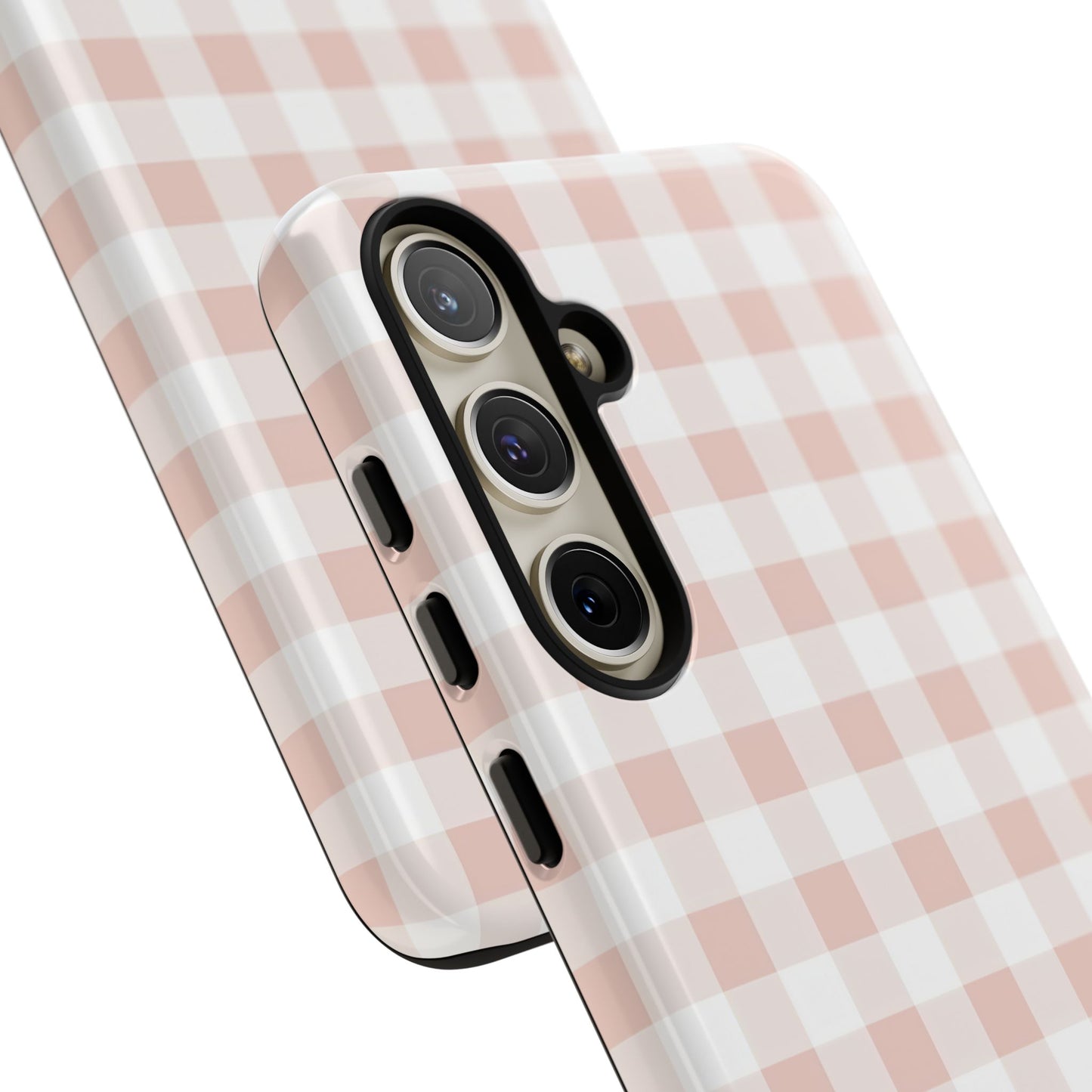 Gingham in Neutral Beige - Tough Phone Case