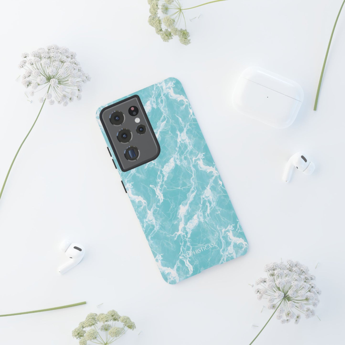 Marble Crush in Aqua - Tough Phone Case