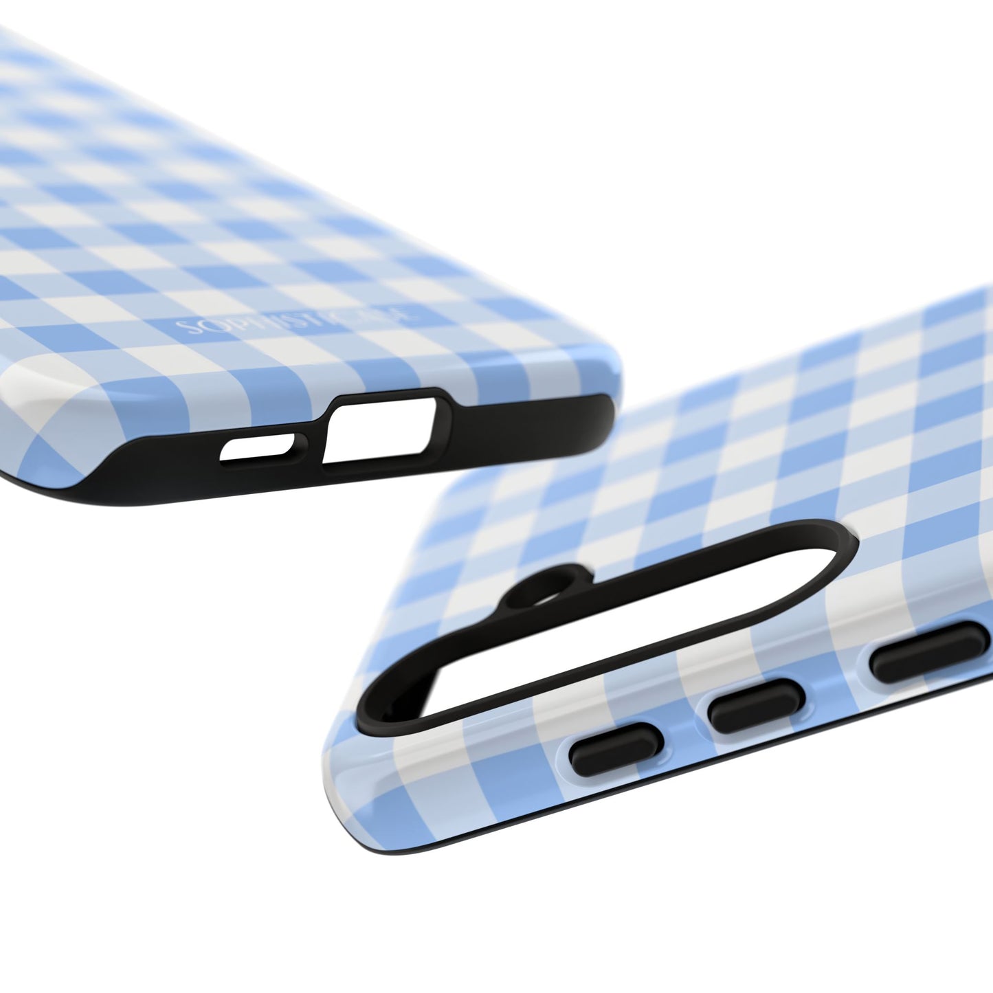 Gingham in Blue - Tough Phone Case
