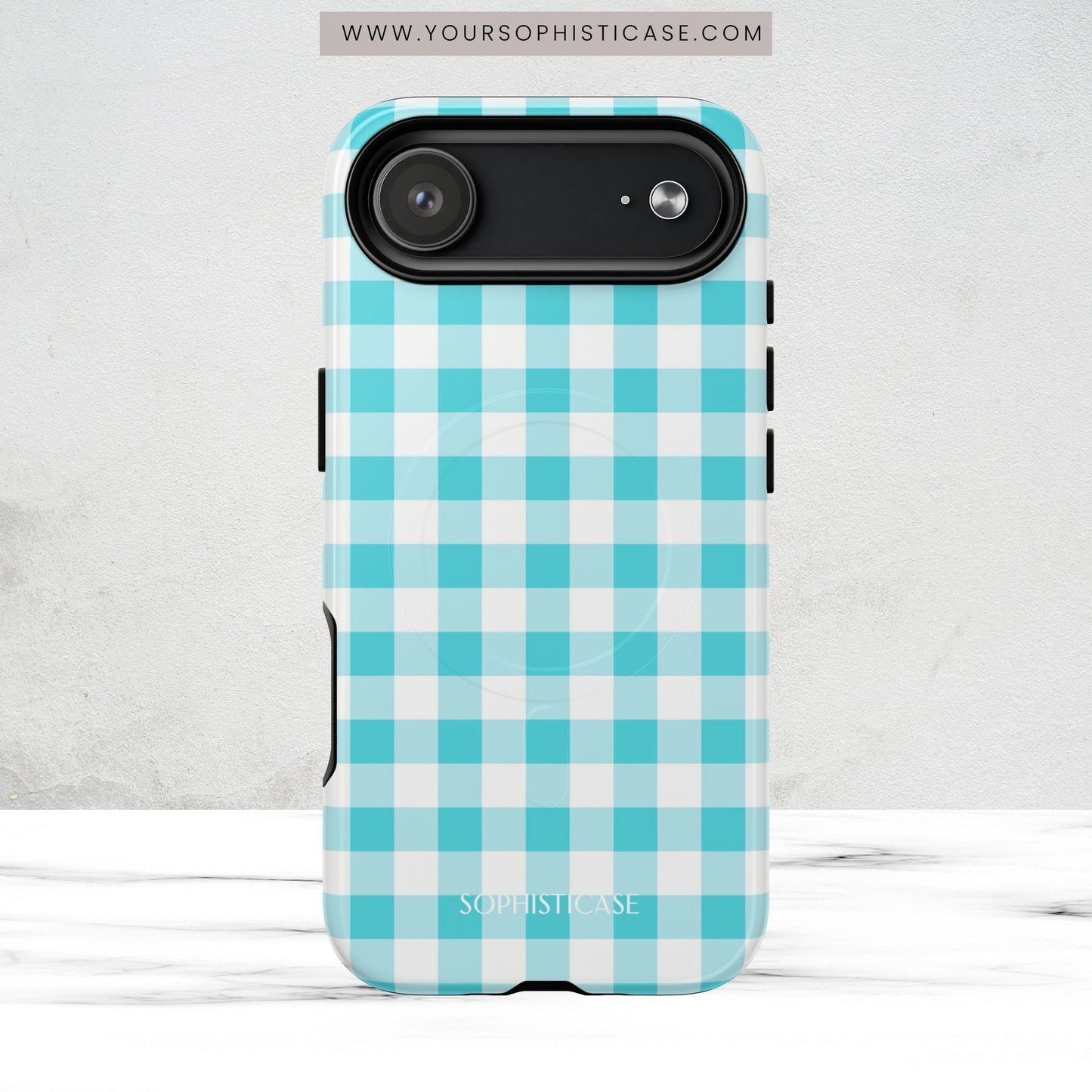 Gingham in Aqua - Magsafe Case