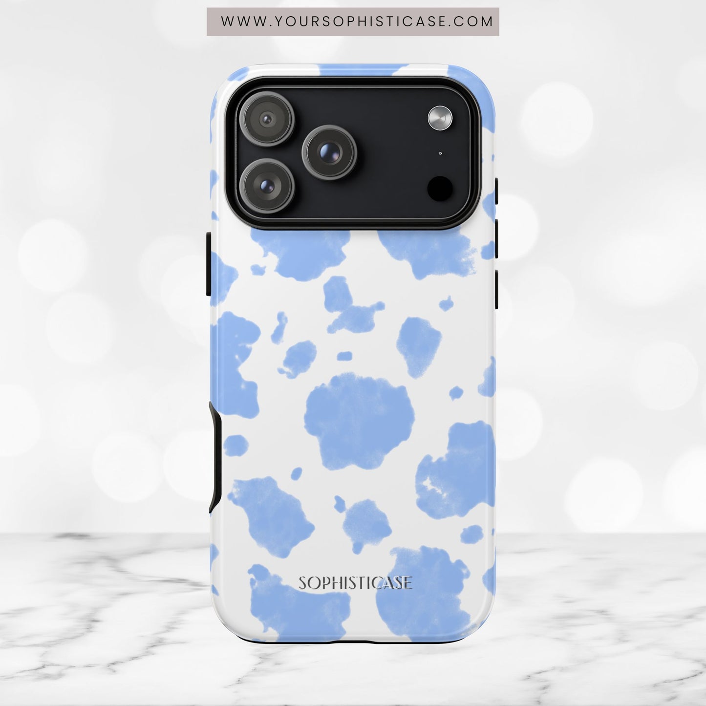 Holy Cow in Blue - iPhone Case