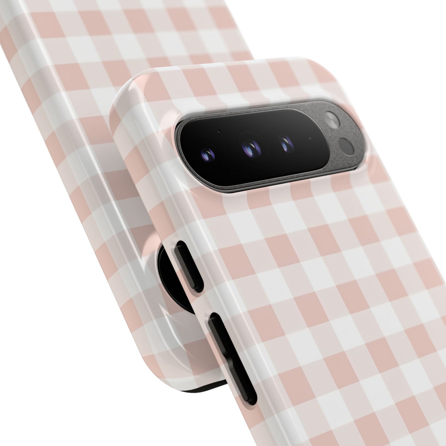 Gingham in Neutral Beige - Tough Phone Case
