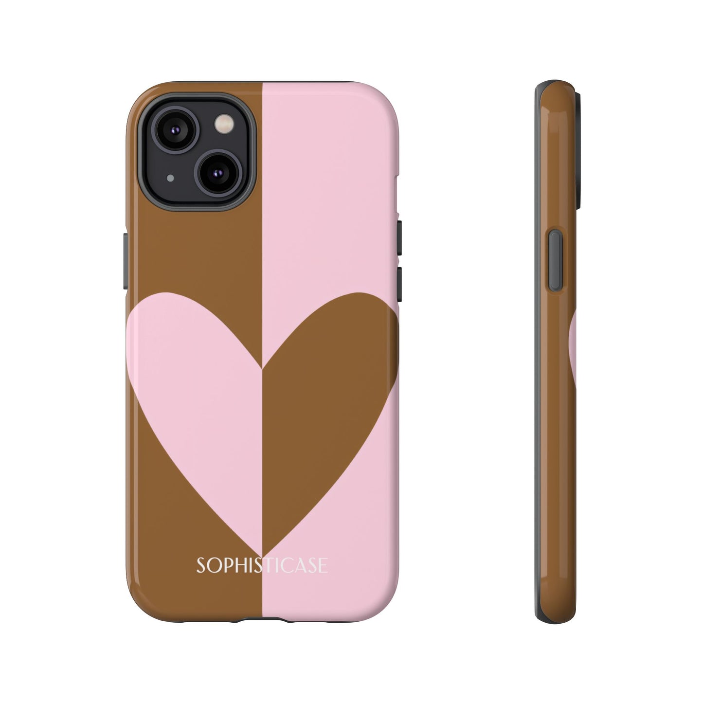 Be Mine in Pink and Brown - iPhone Case