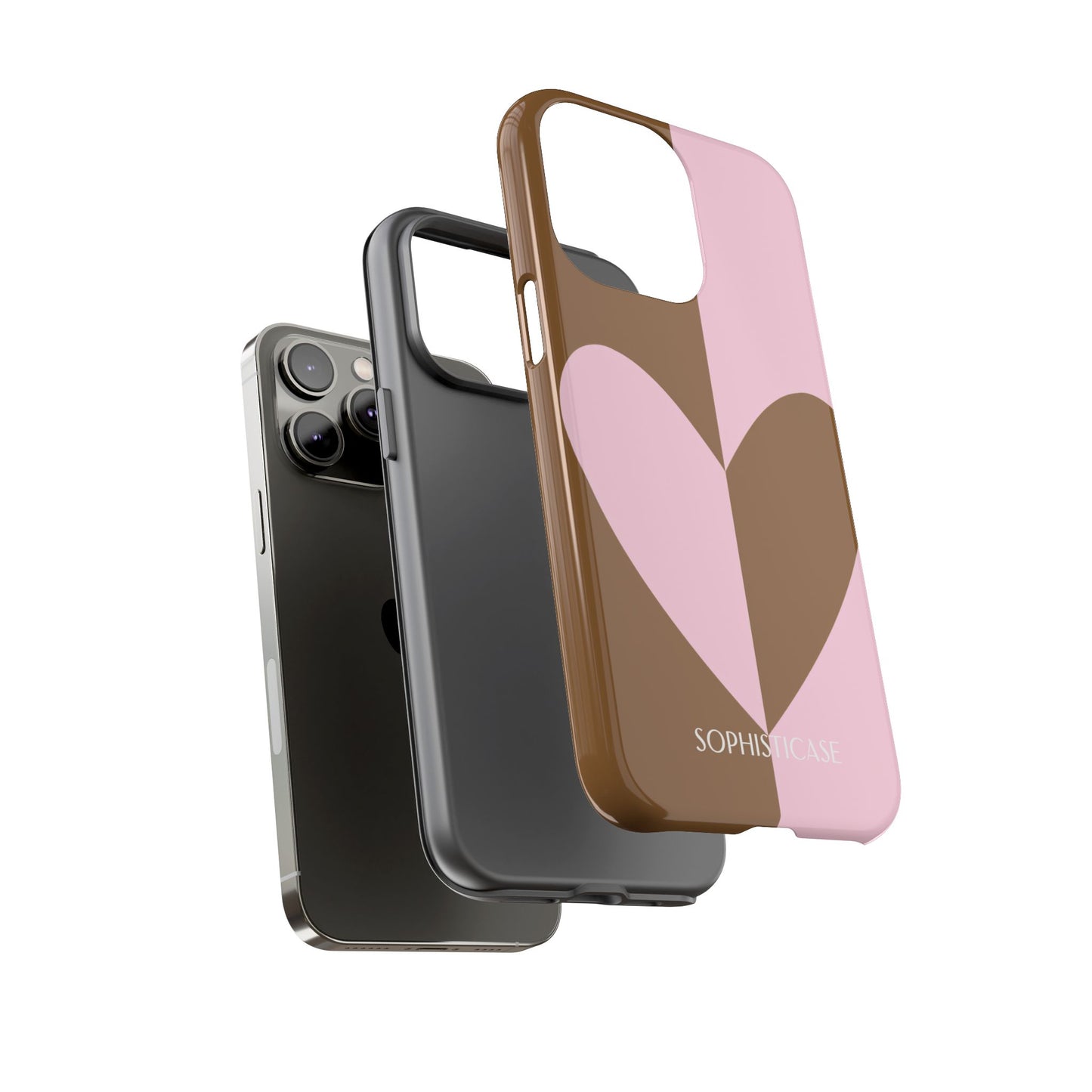 Be Mine in Pink and Brown - iPhone Case
