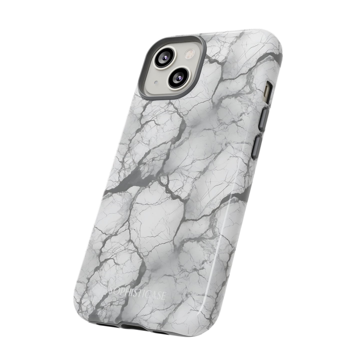 Marble Opulence in Charcoal Grey - iPhone Case