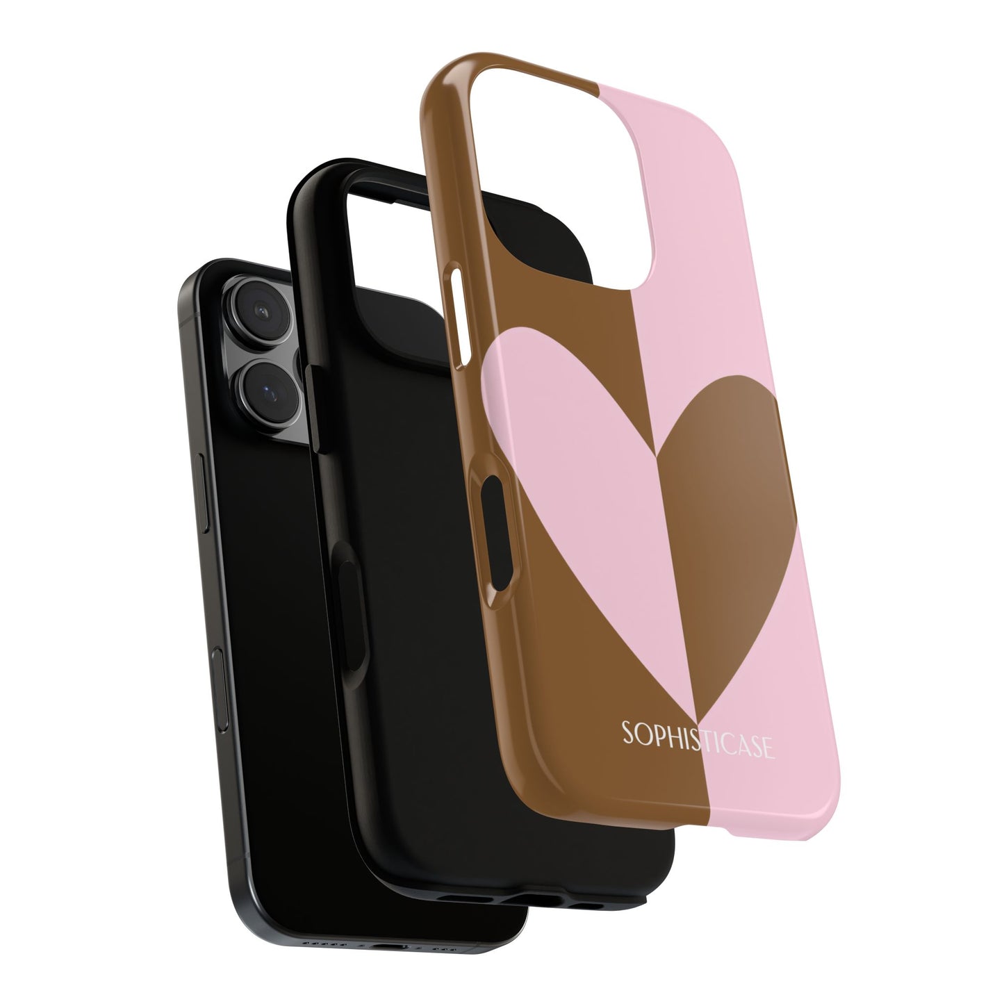 Be Mine in Pink and Brown - iPhone Case