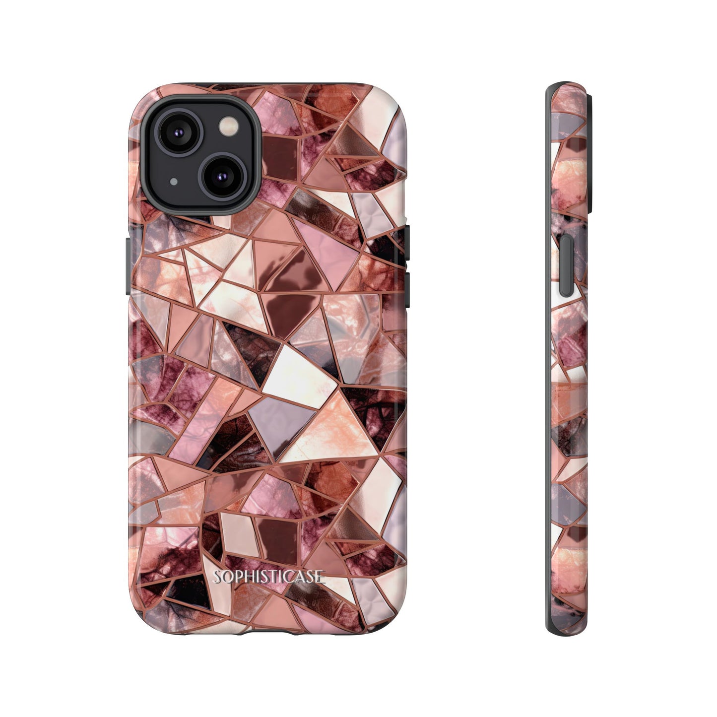 Rose' Runway in Merlot Mosaic - Tough Phone Case