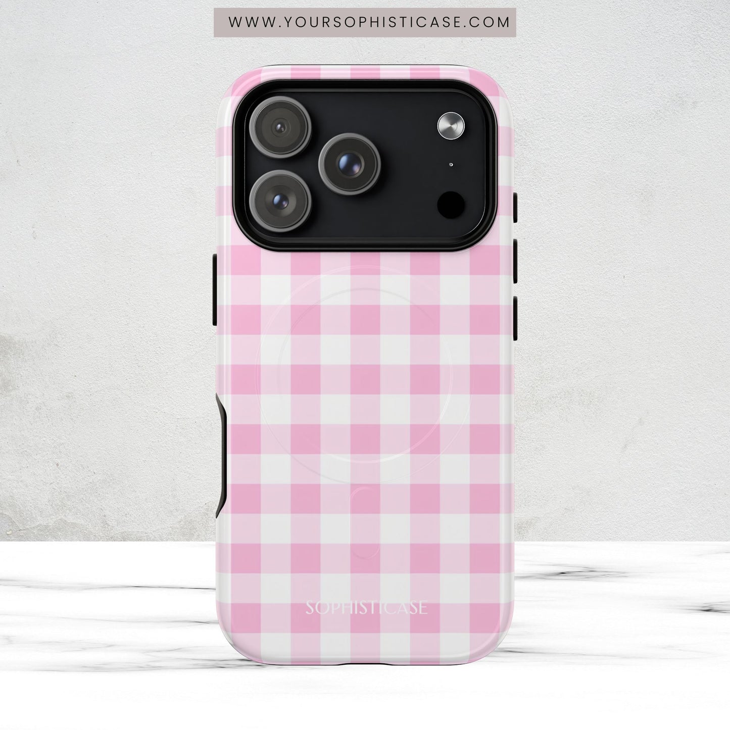 Gingham in Pink - Magsafe Case