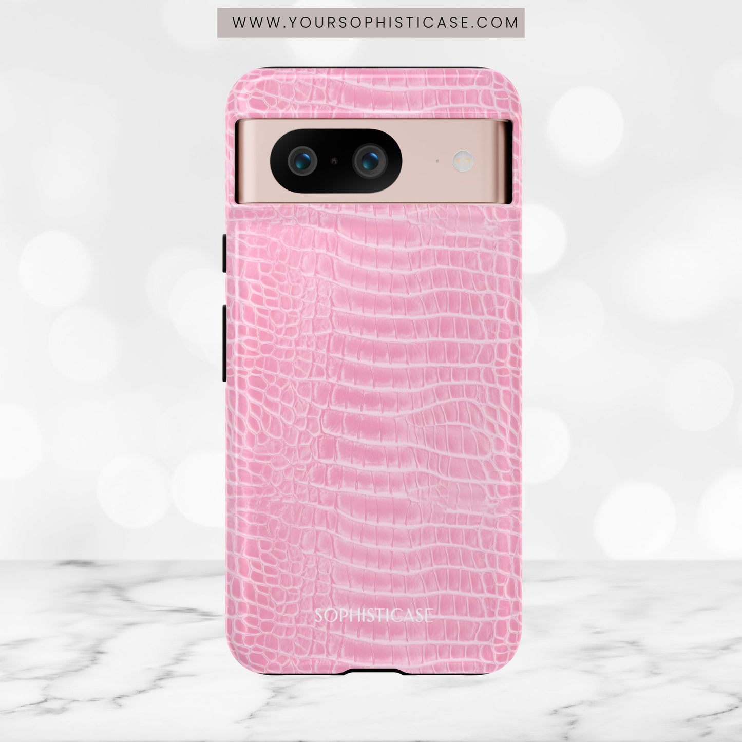 Luxe Leather in Pink - Tough Phone Case