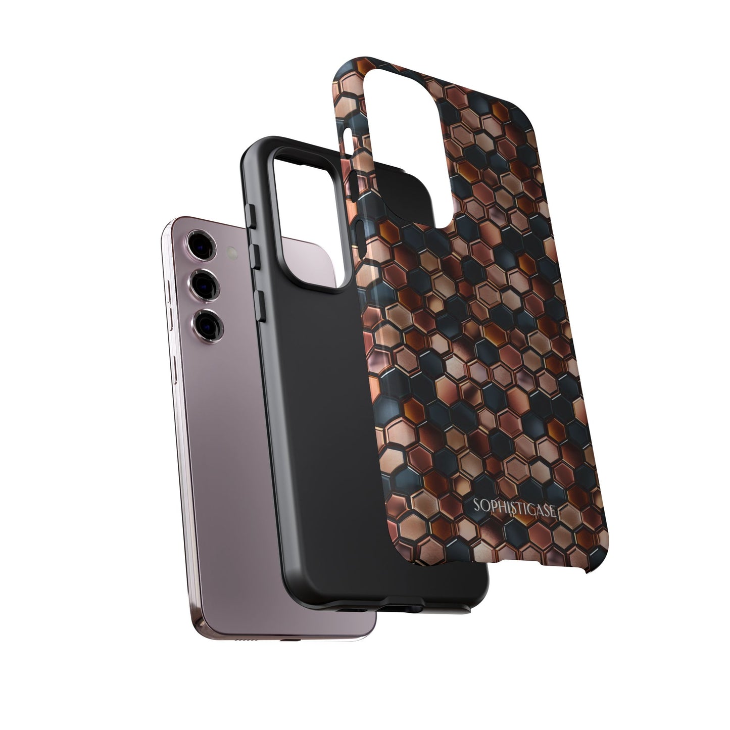 Rose' Runway in Honeycomb Mosaic - Tough Phone Case