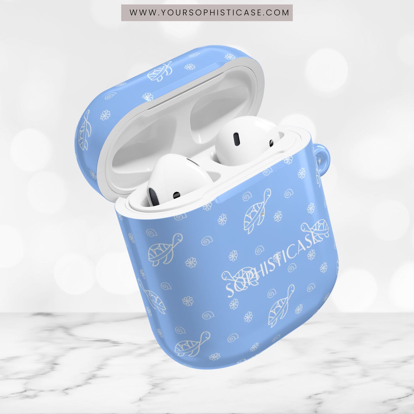 AirPod Cases - Turtle Island in Blue