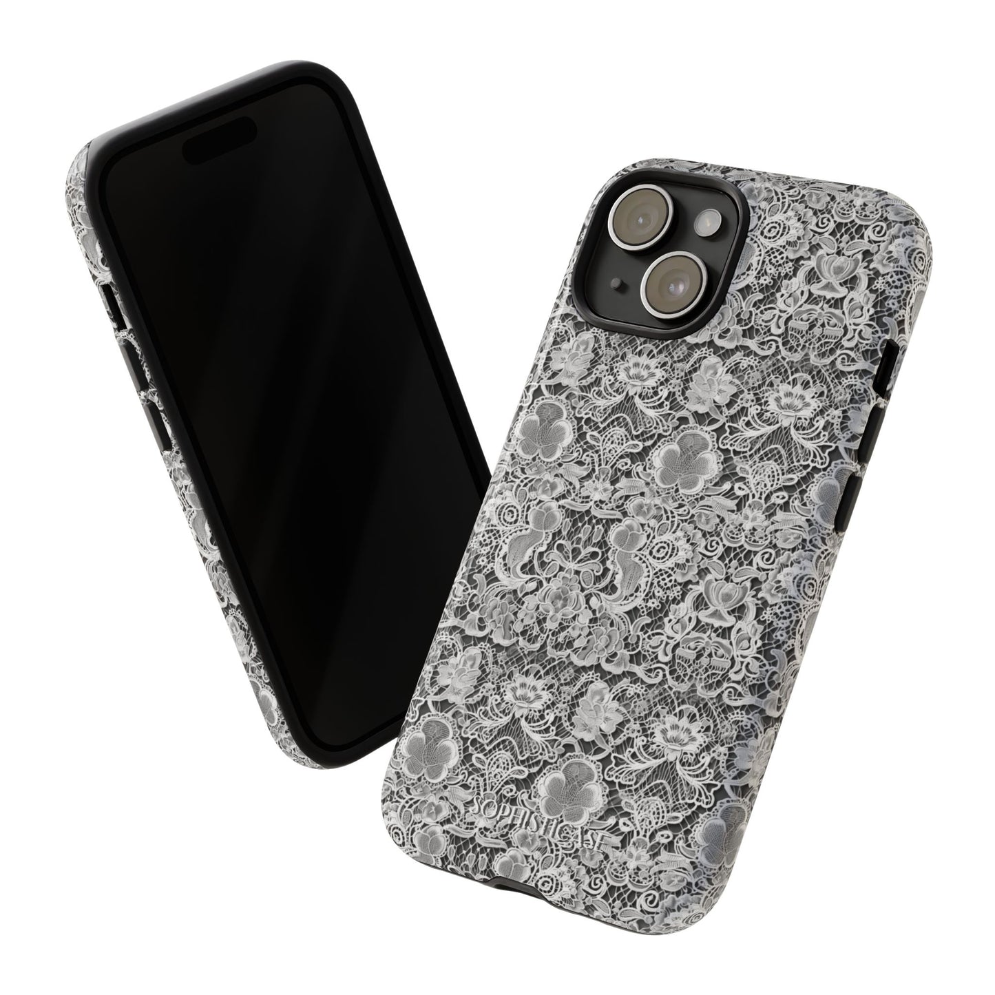 Luxe Lace in Black - iPhone Case
