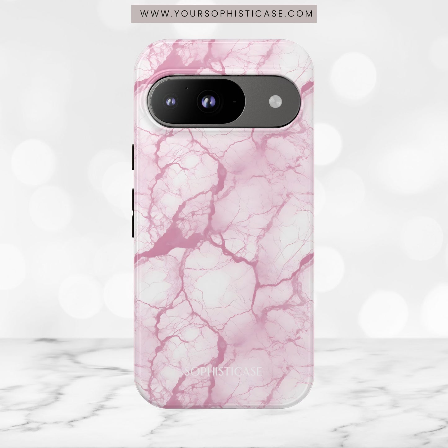 Marble Opulence in Pink - Tough Phone Case