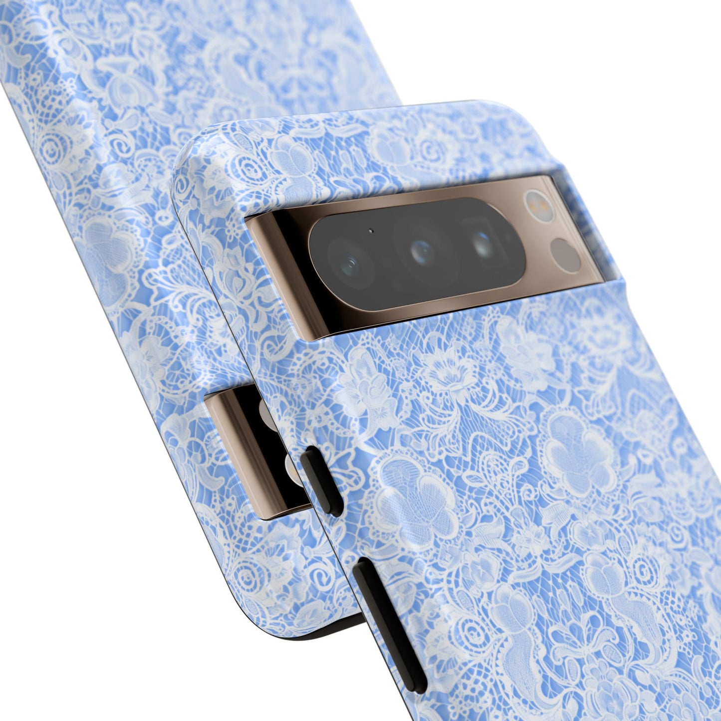 Luxe Lace in Blue - Tough Phone Case