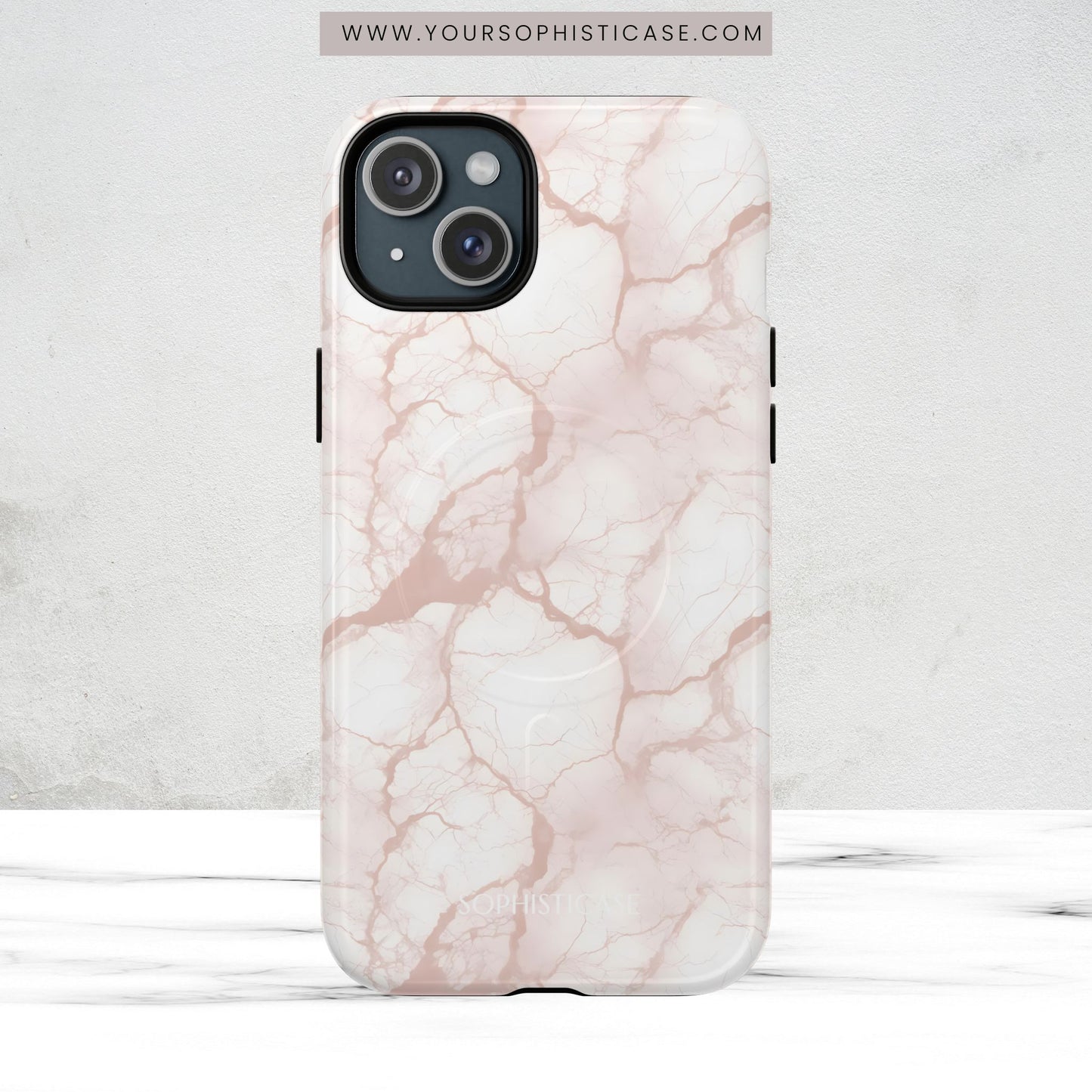 Marble Opulence in Neutral Beige - Magsafe Case