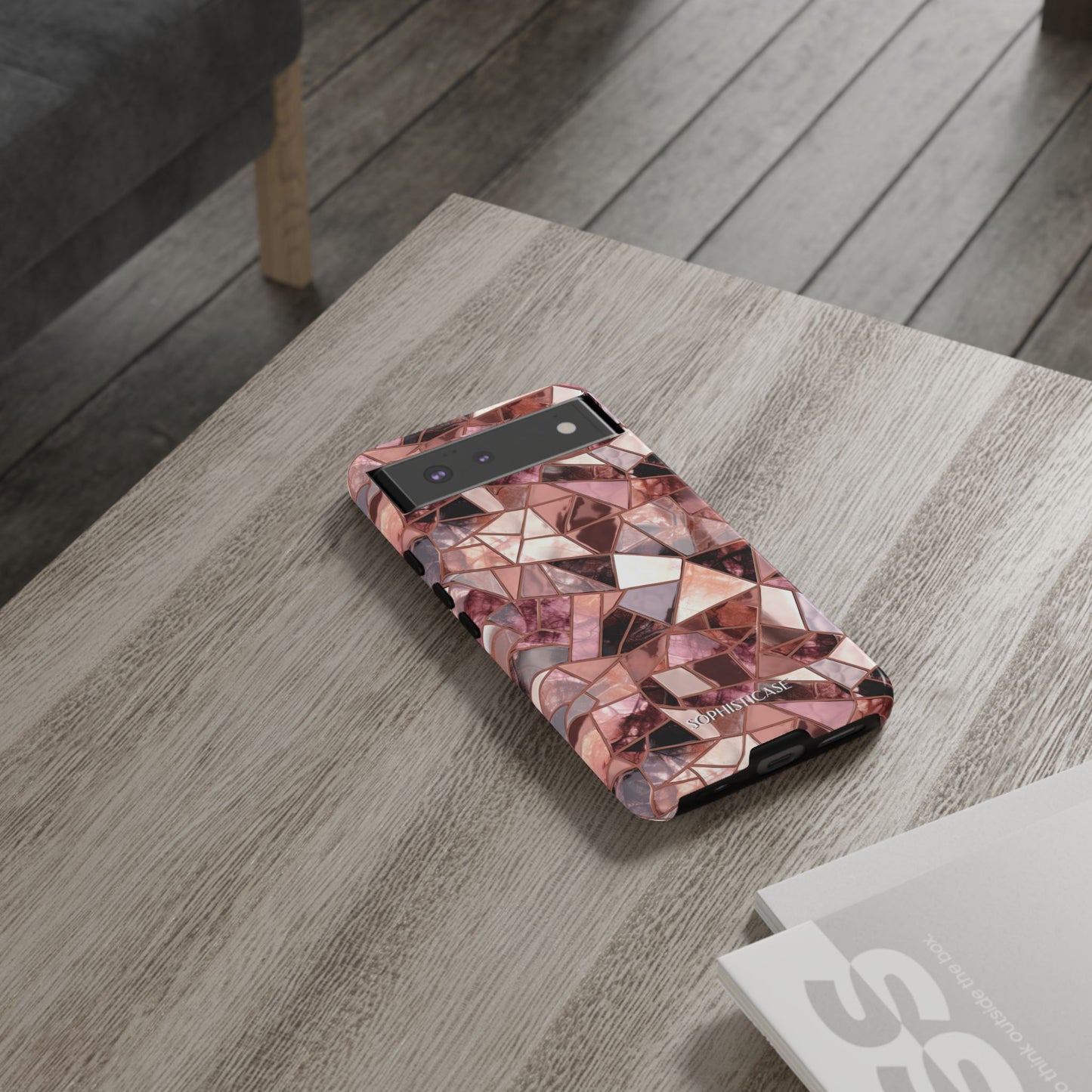 Rose' Runway in Merlot Mosaic - Tough Phone Case