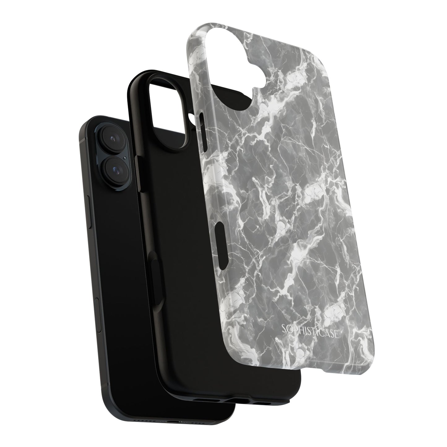 Marble Crush in Charcoal Grey - Tough Phone Case