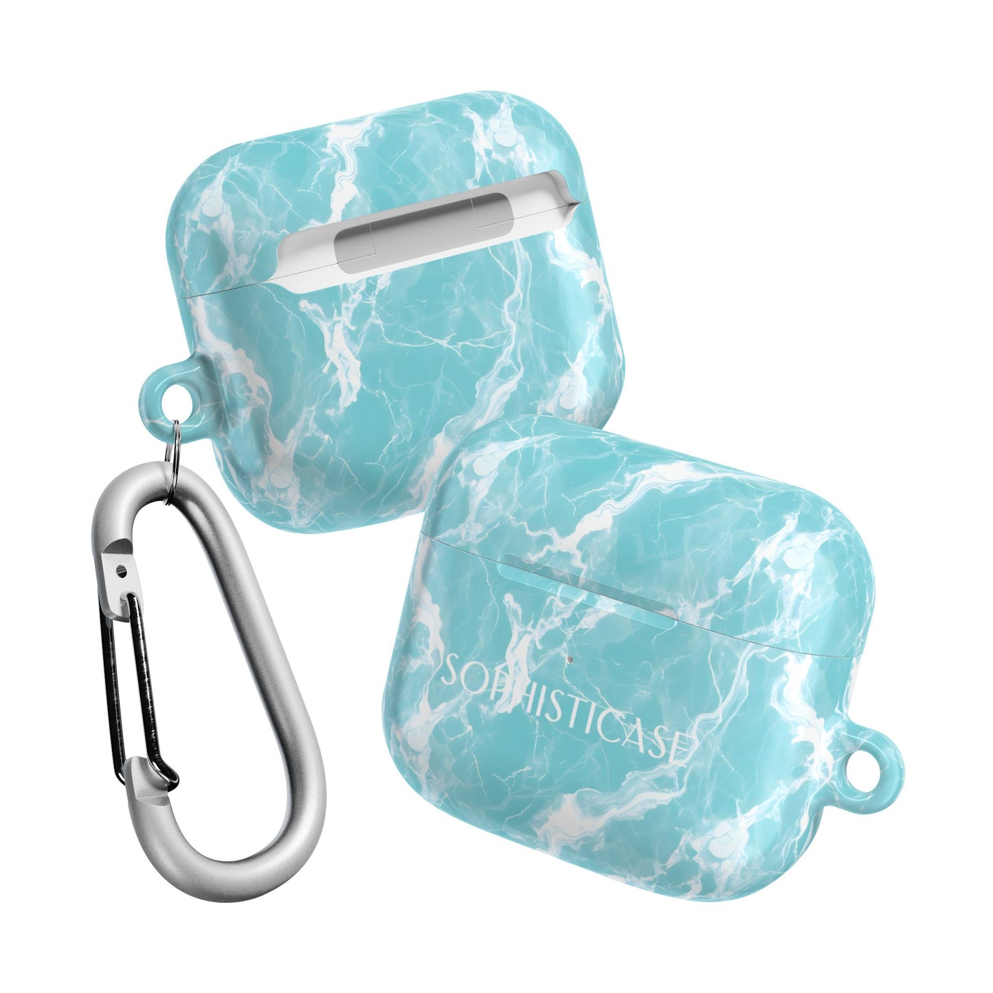 AirPod Cases - Marble Crush in Aqua