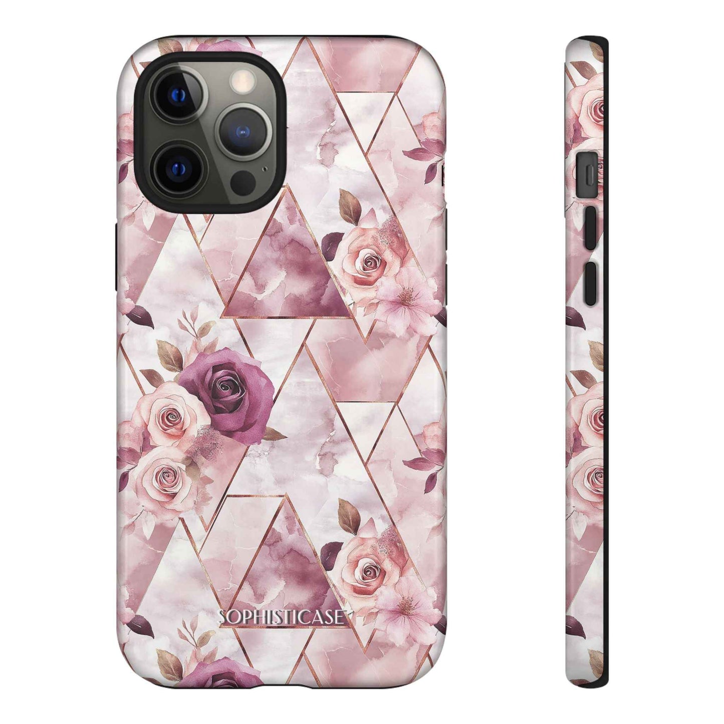 Royal Floral in Plum Chevron - Tough Phone Case